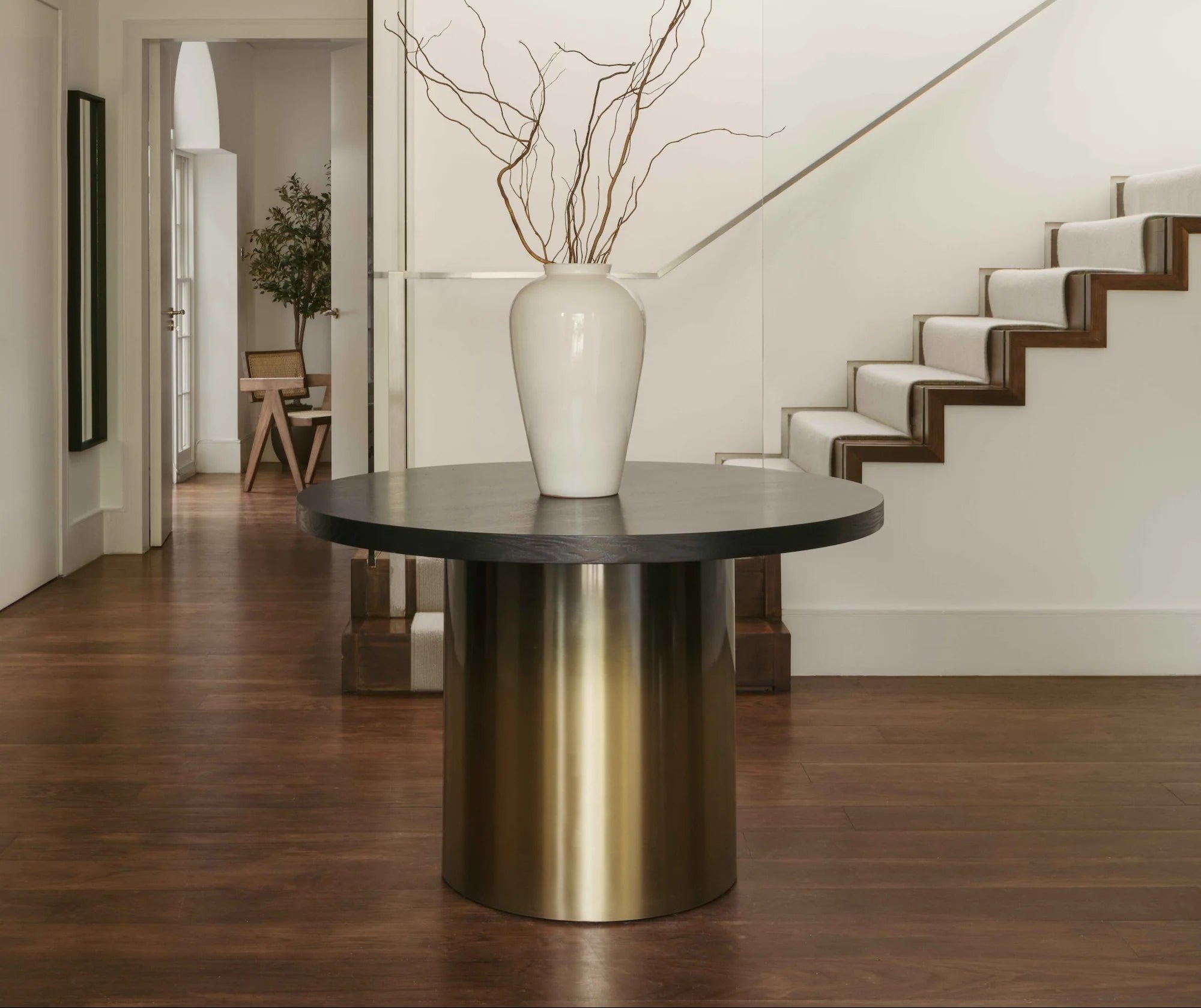 Dim Black & Gold Ombre Dining Table Small