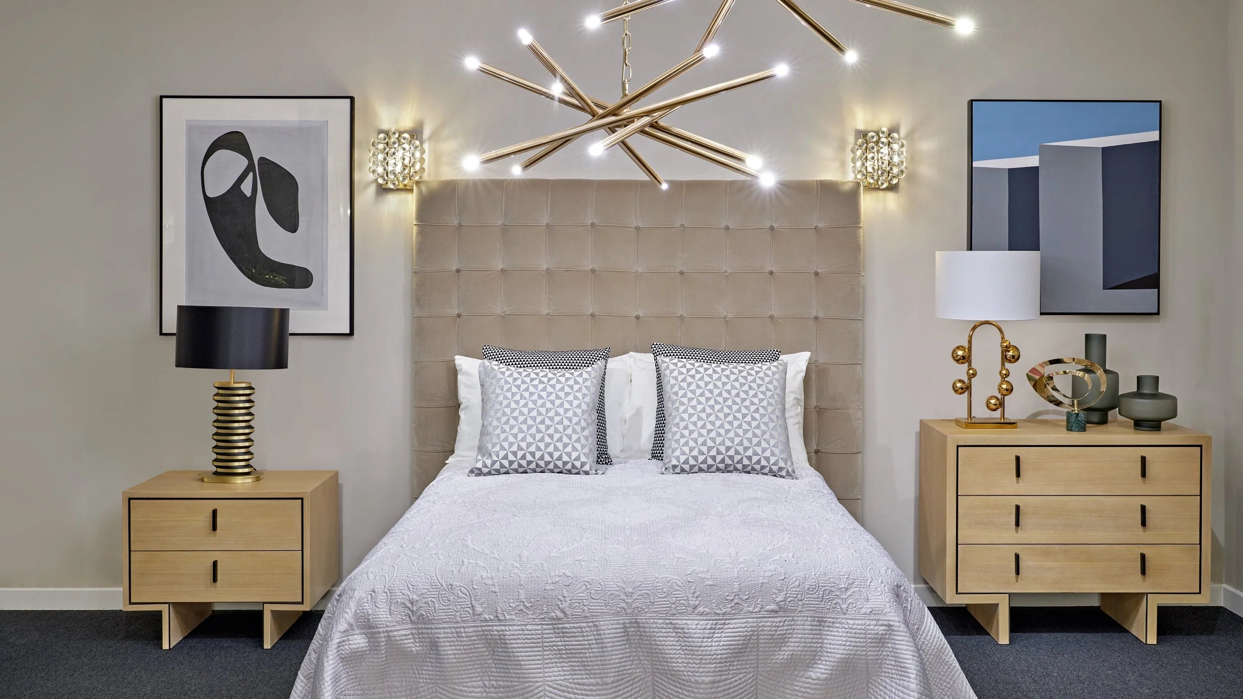 Jacquard Brushed Brass & Matt Black Table Lamp