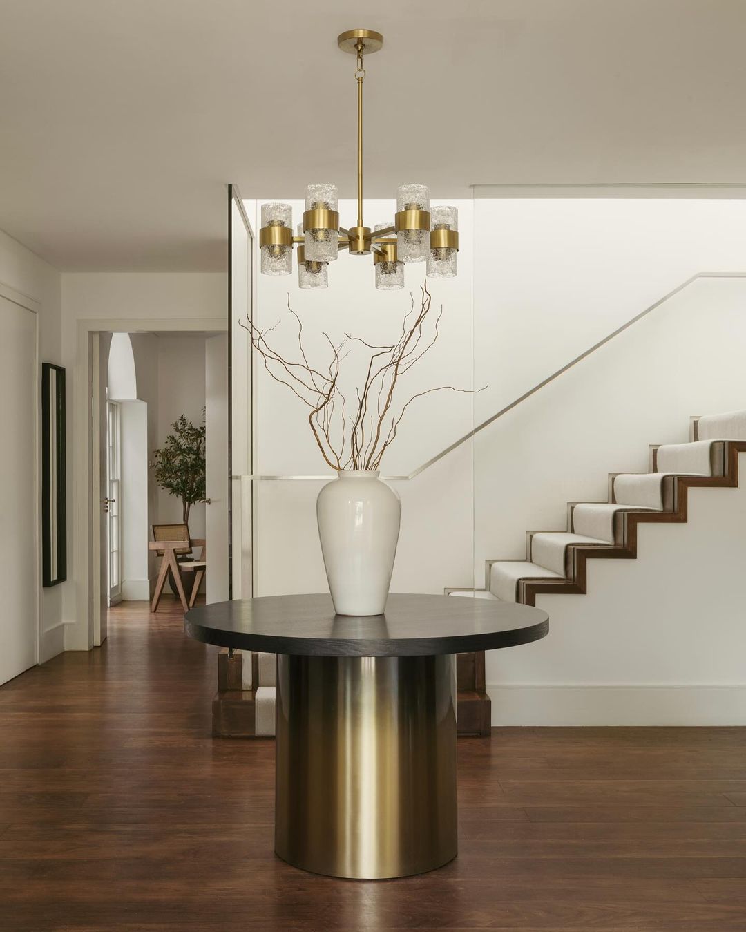 Dim Dining Table  Large - Black & Gold Ombre
