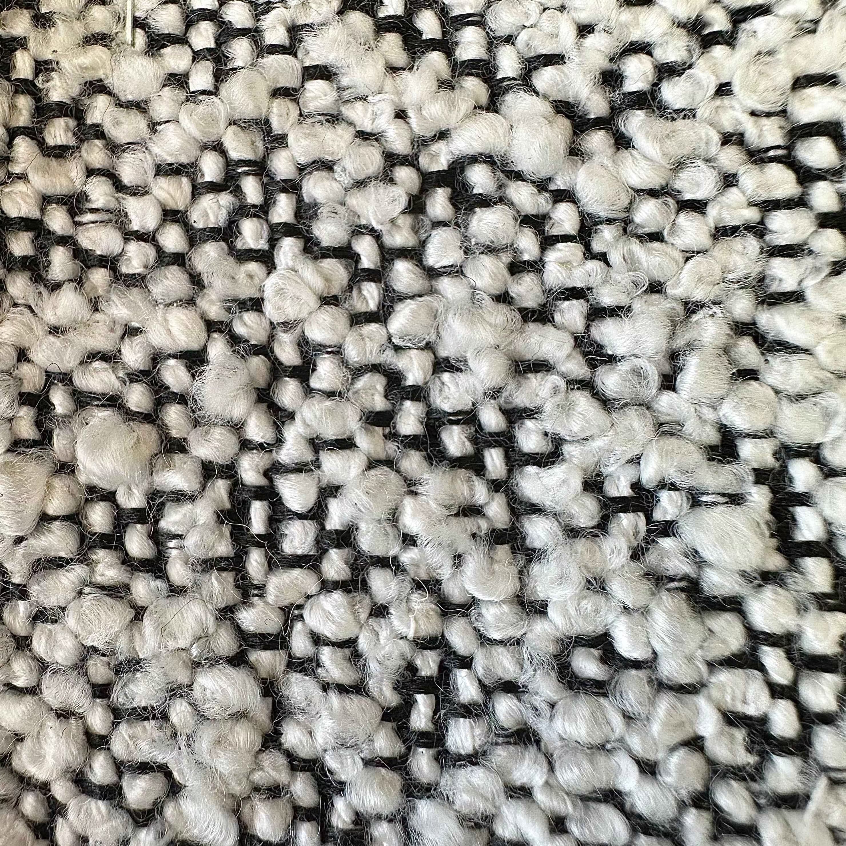 Bola Whisk Grey Boucle & Black Armchair