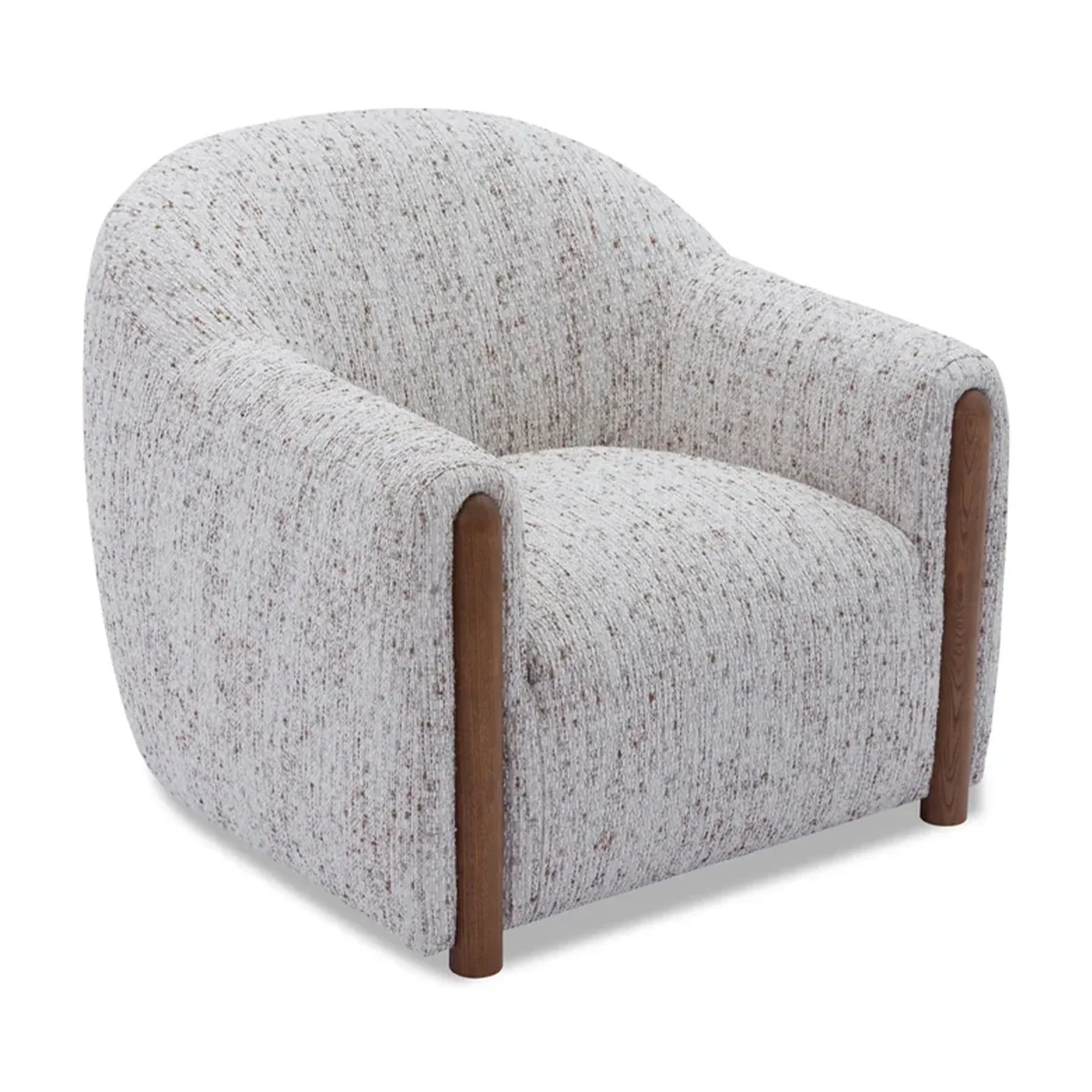Nema Norfolk Wheat Chenille & Mid Brown Armchair