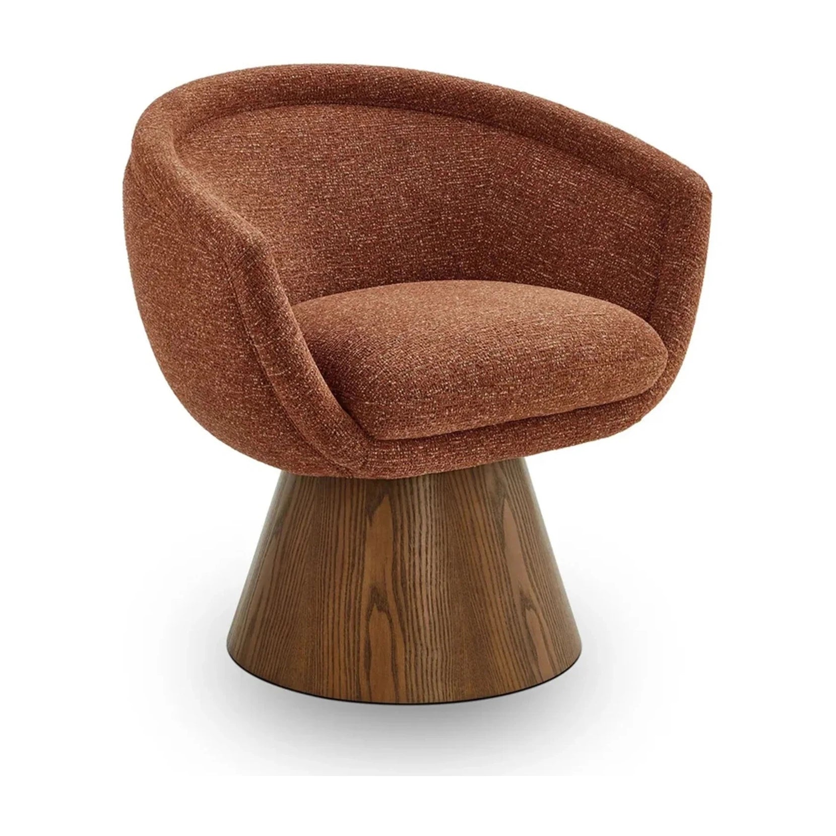Harriet Bari Chestnut Red Chenille Armchair