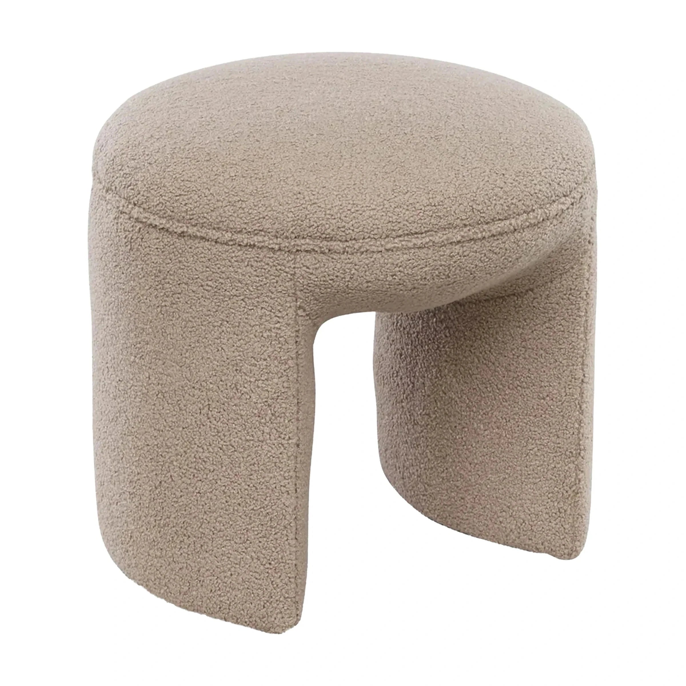 Kramer Alpaca Taupe Chenille Stool