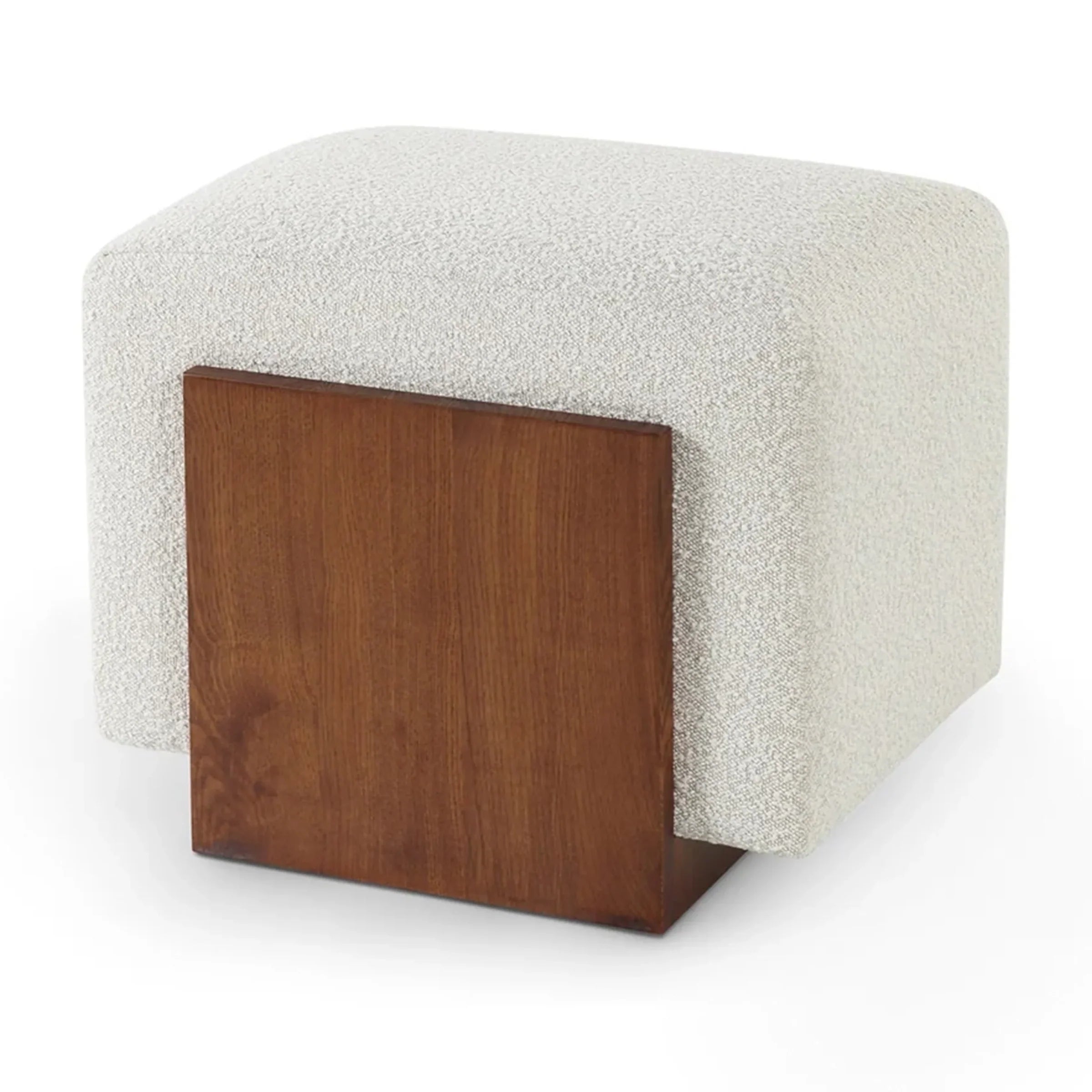 Warwick Sand Cream Boucle & Classic Brown Stool