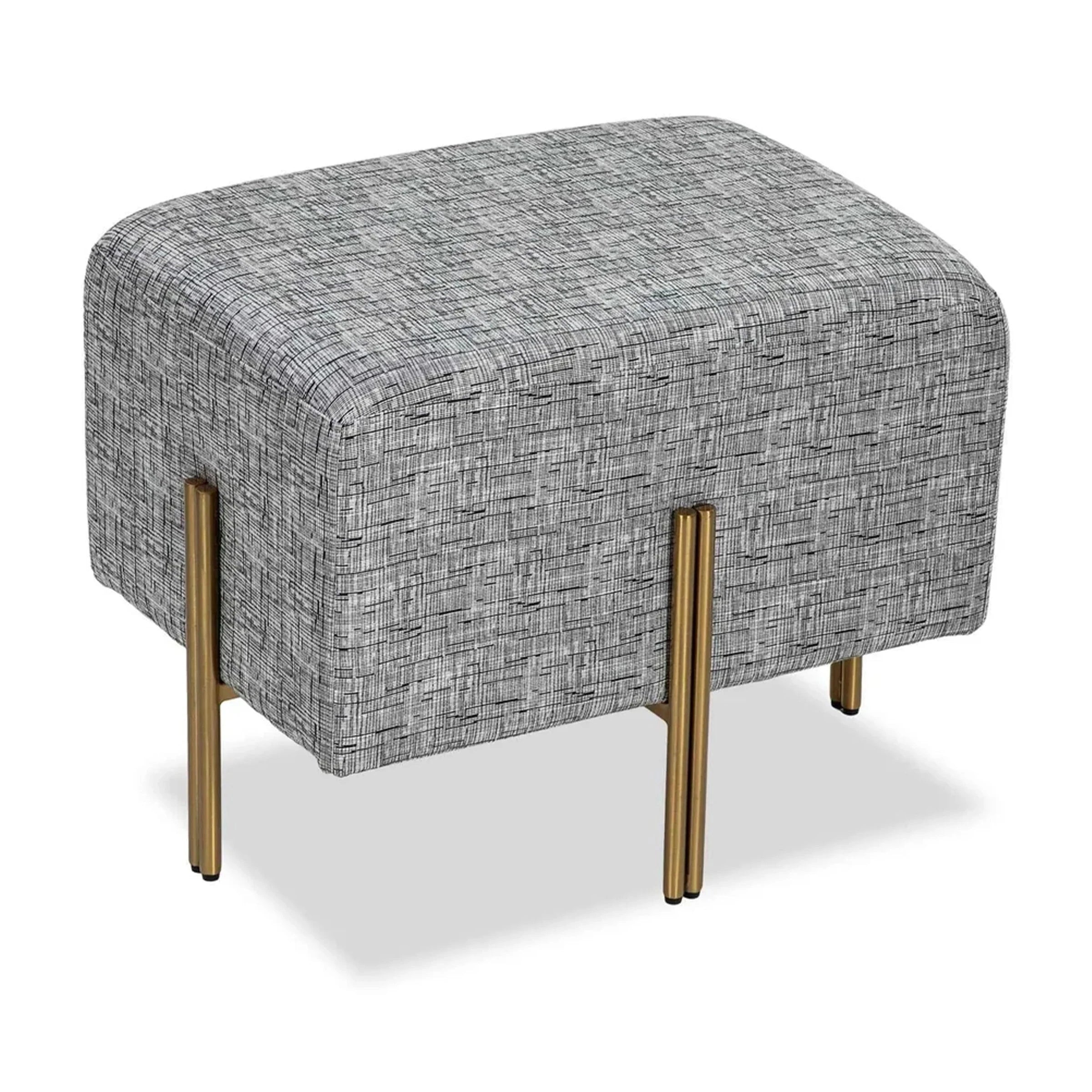 Alton Artesan Black & White Linen Look Stool