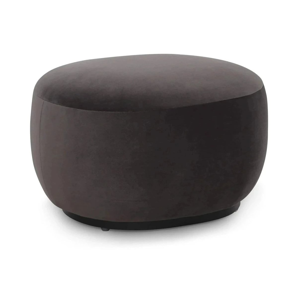 Polter Kaster II Slate Grey Velvet Ottoman