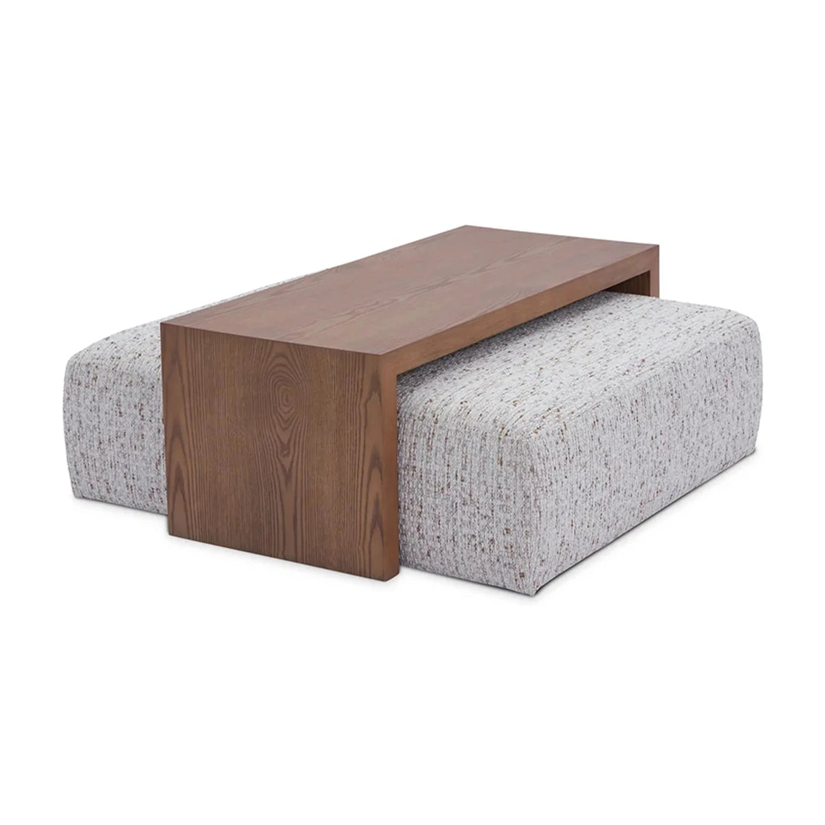 William Ottoman & Norfolk Wheat & Mid Brown Square Coffee Table