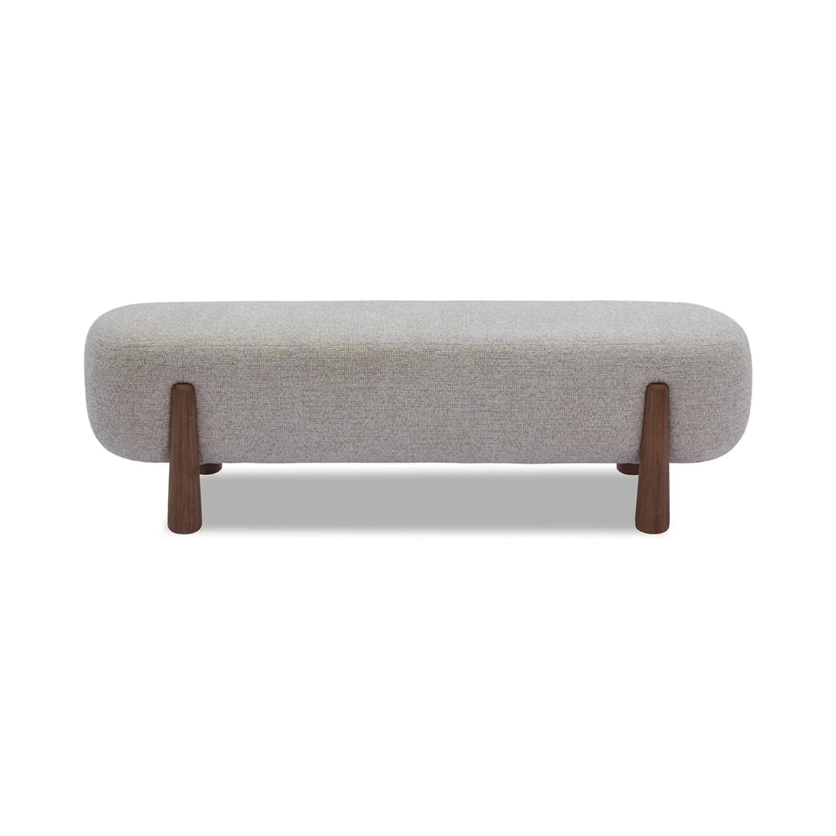 Perry Nordic Sand Chenille & Mid Brown Dining Bench