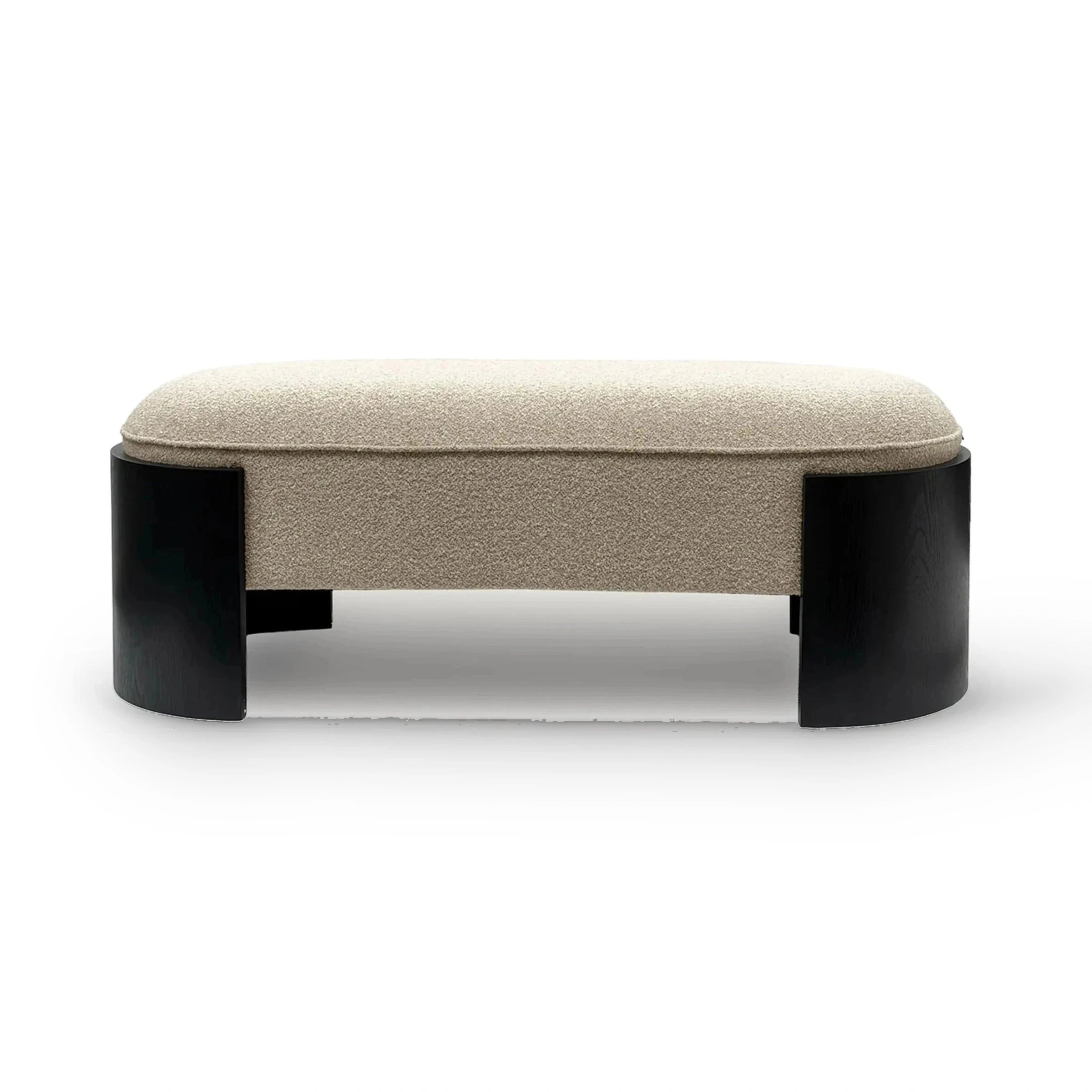 ED Capella Sand Chenille Dining Bench Long