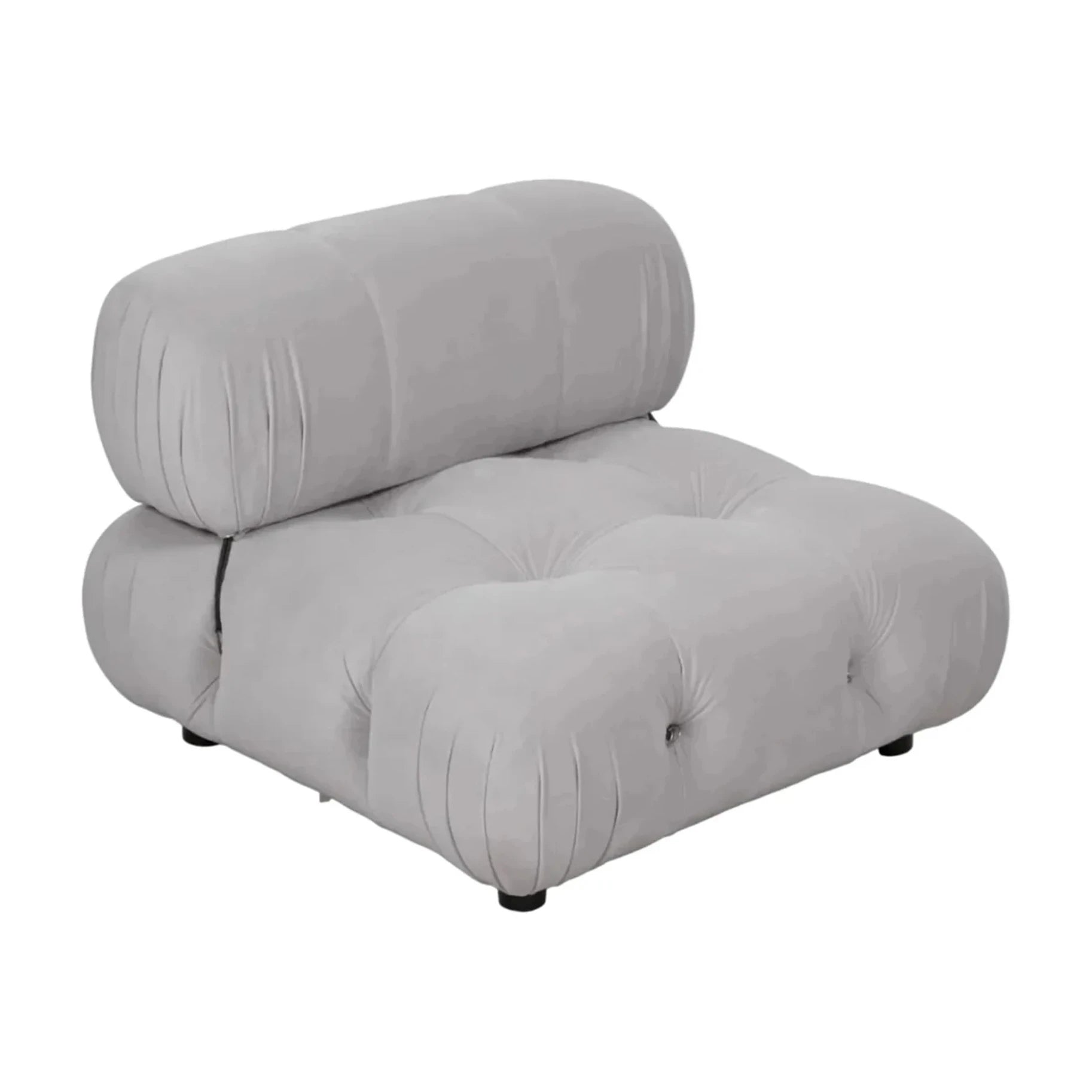 Combo Limestone Grey Velvet Armchair