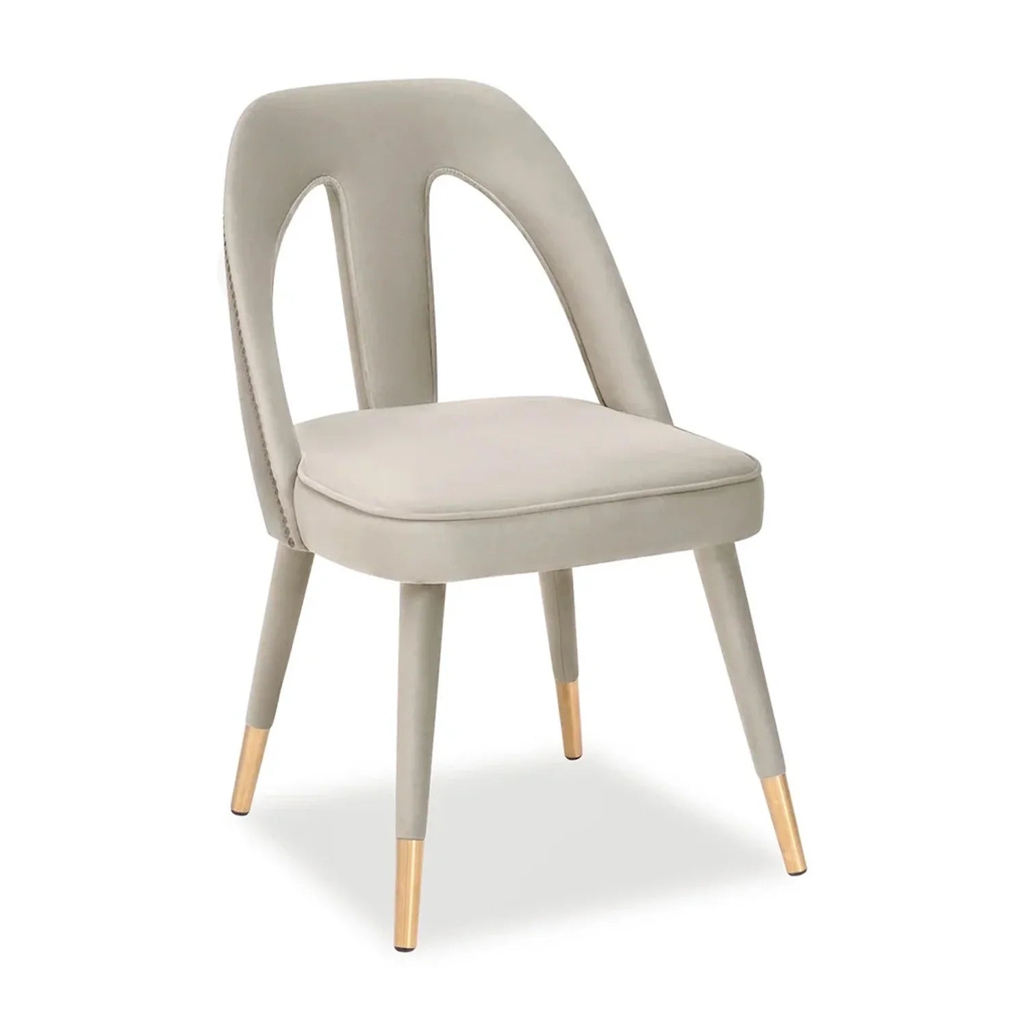 Pigalle Kaster Light Grey Velvet Dining Chair