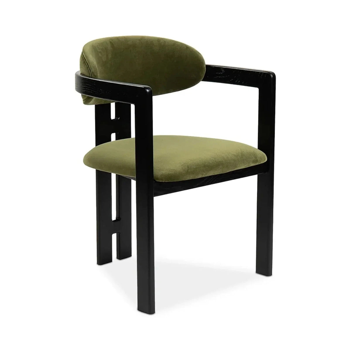 Neo Kaster II Olive Green Velvet Dining Chair