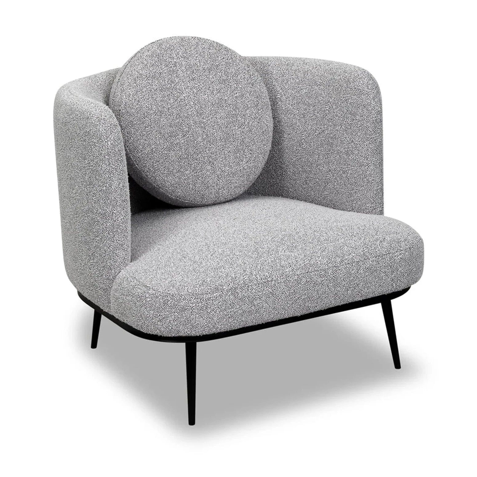 V Lux Kalpan Grey Linen Look Armchair