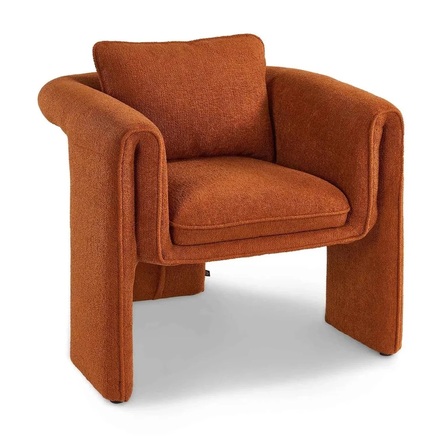 Bloom Lander Rust Chenille Armchair