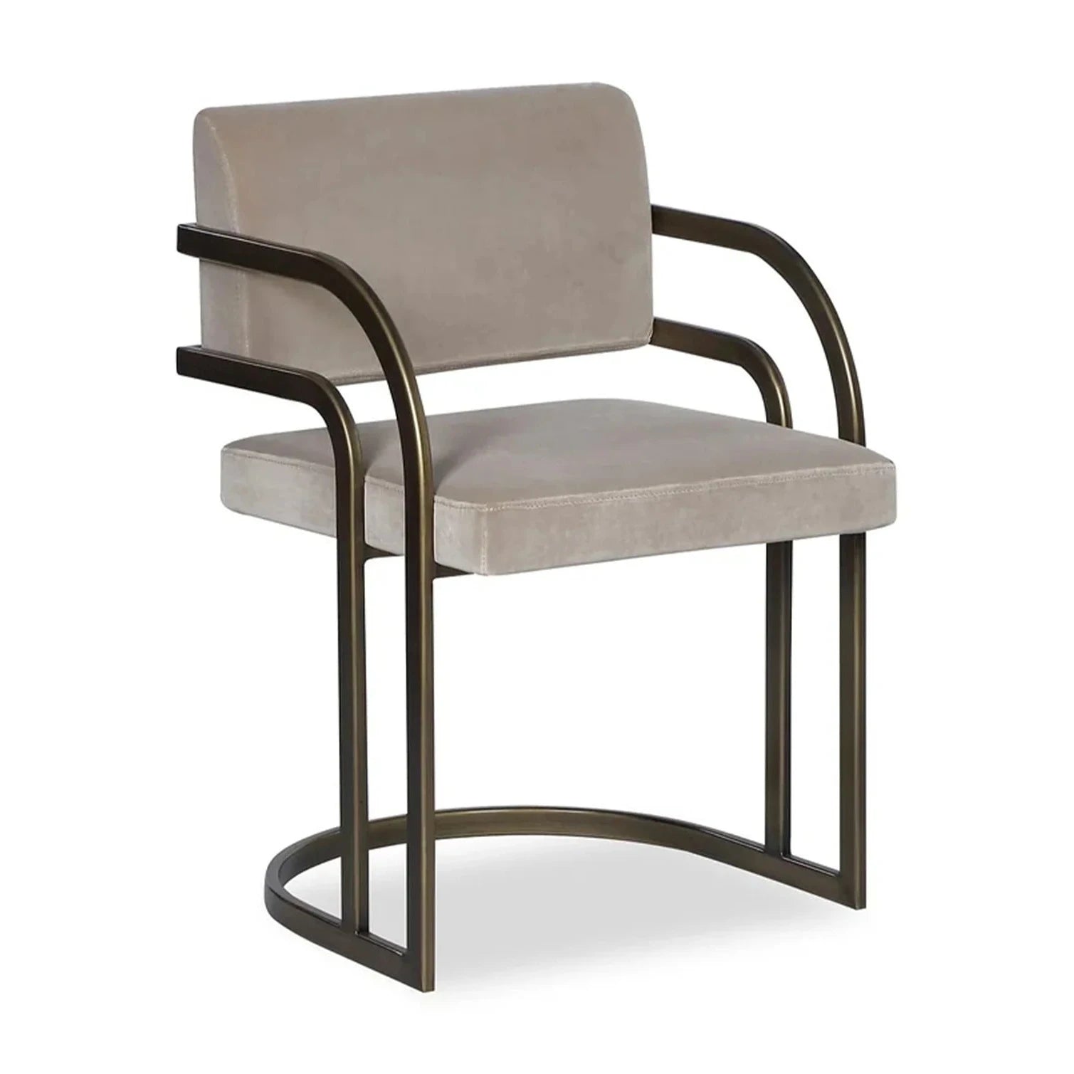 Dylan Gainsborough Mink Velvet & Bronze Dining Chair