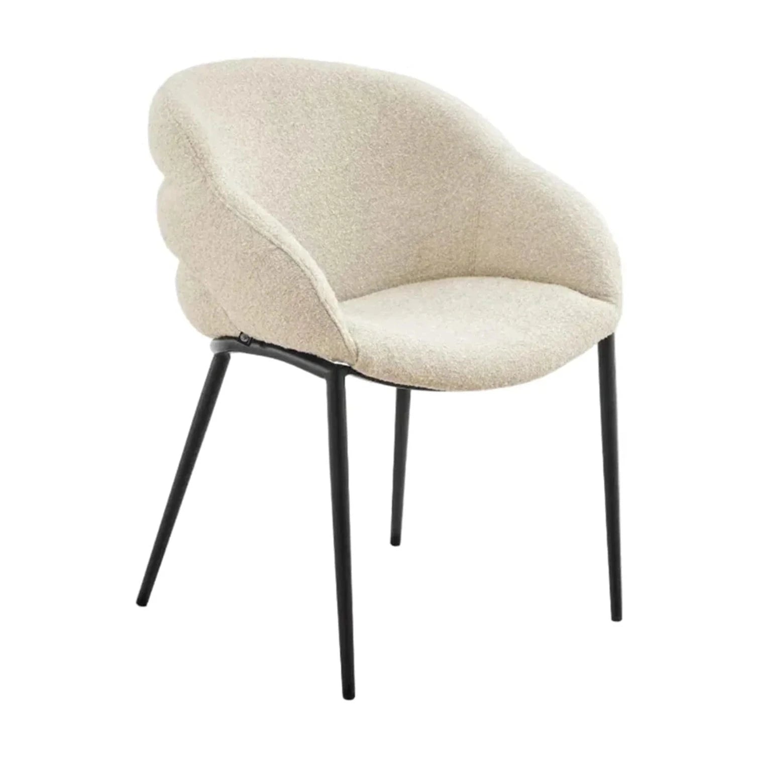 Amber Colman Pearl Boucle Dining Chair