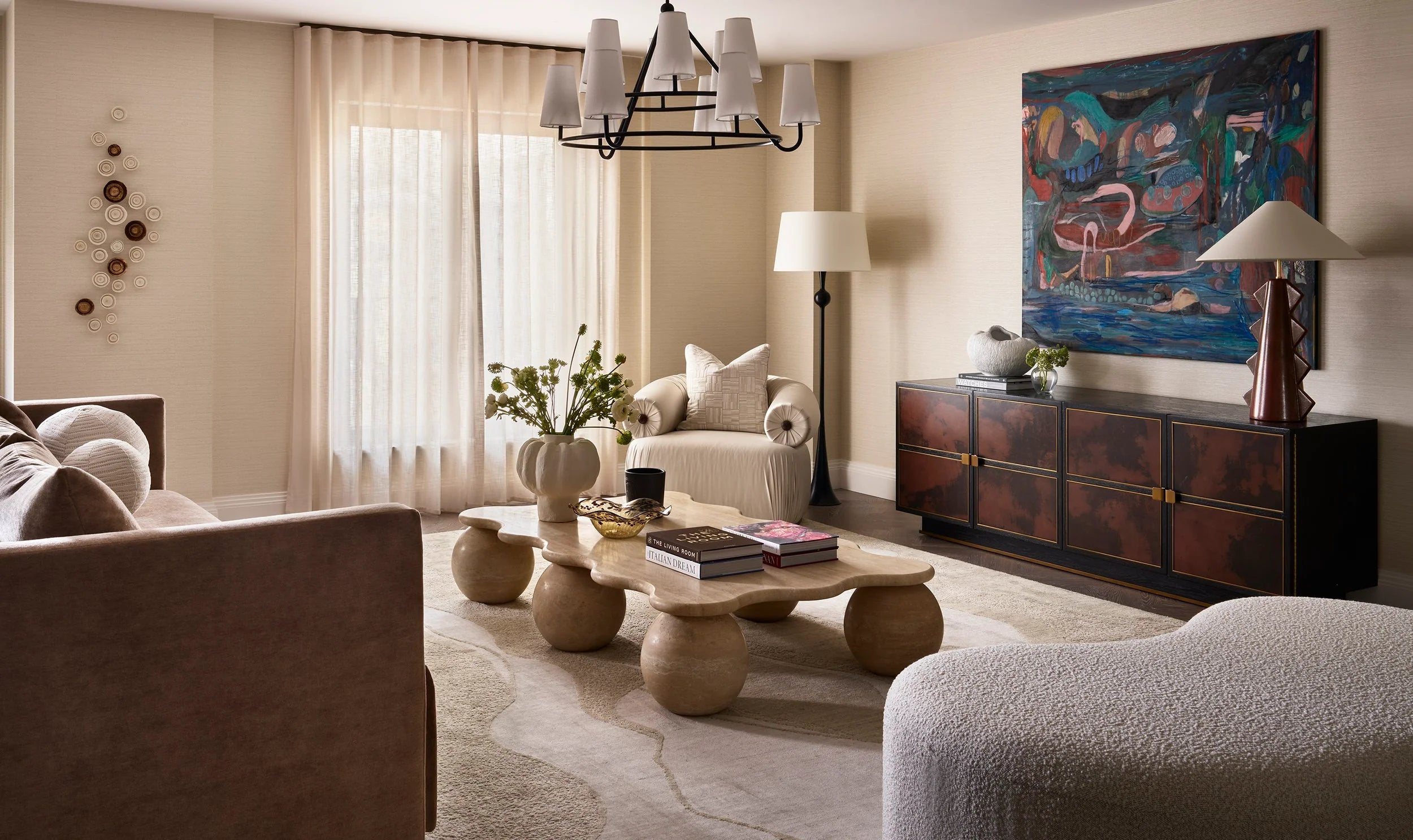 Gildan White & Black Chandelier