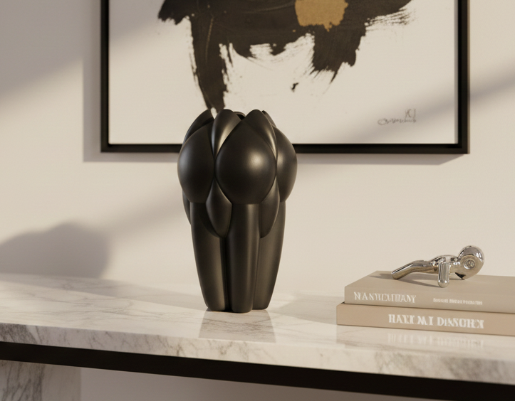 Lax Large Vase - Black Ceramic