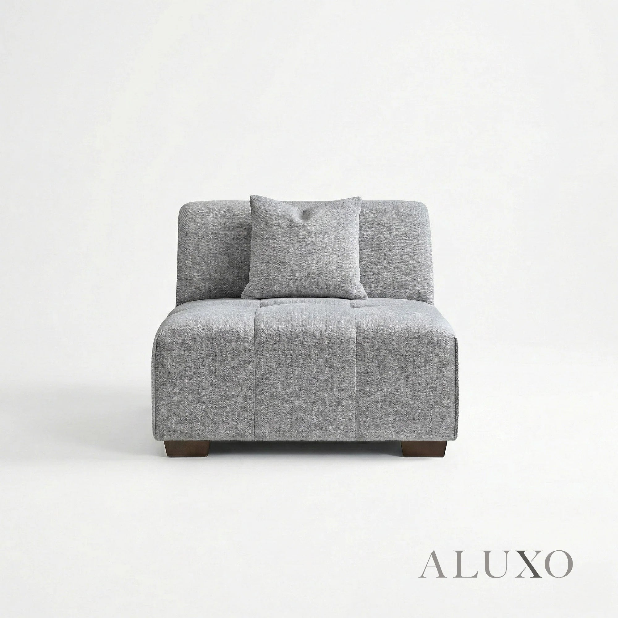 Aluxo Albert Cloudy Grey Boucle Left Hand Corner Sofa | 5 Seater