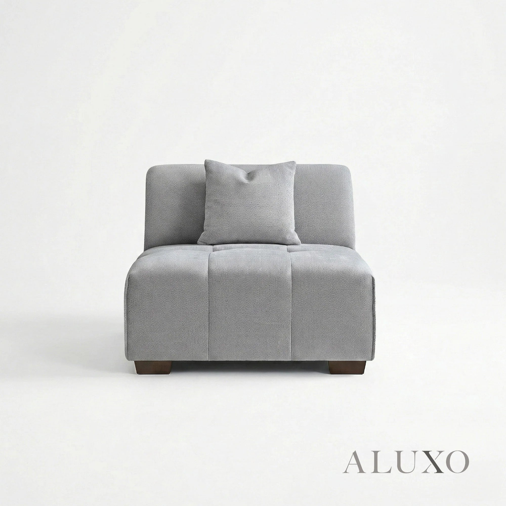 Aluxo Albert Cloudy Grey Boucle Right Hand Corner Sofa | 5 Seater