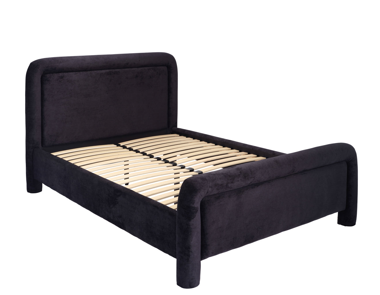 Leonnie Black Brushed Woven King Size Bed