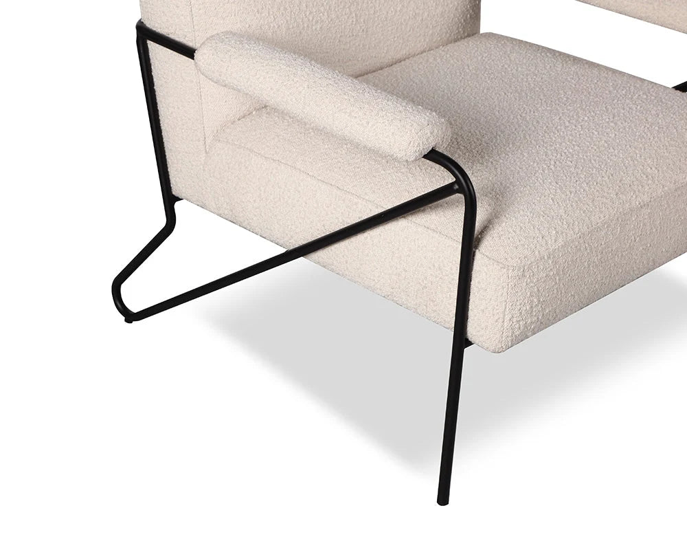 Kemper Sand Cream Boucle Armchair