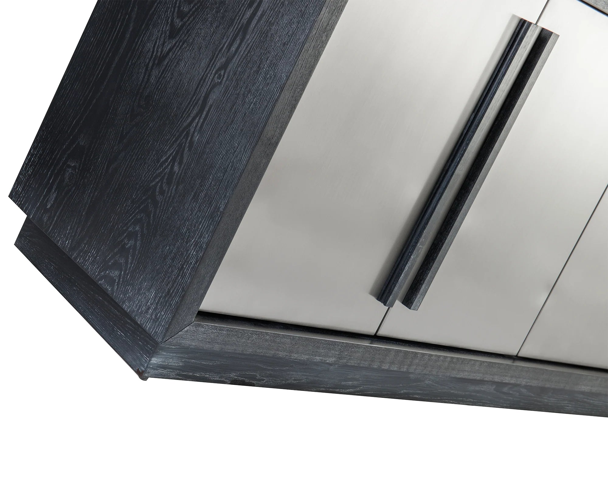 Camden Ebony Black Wood & Stainless Steel Sideboard