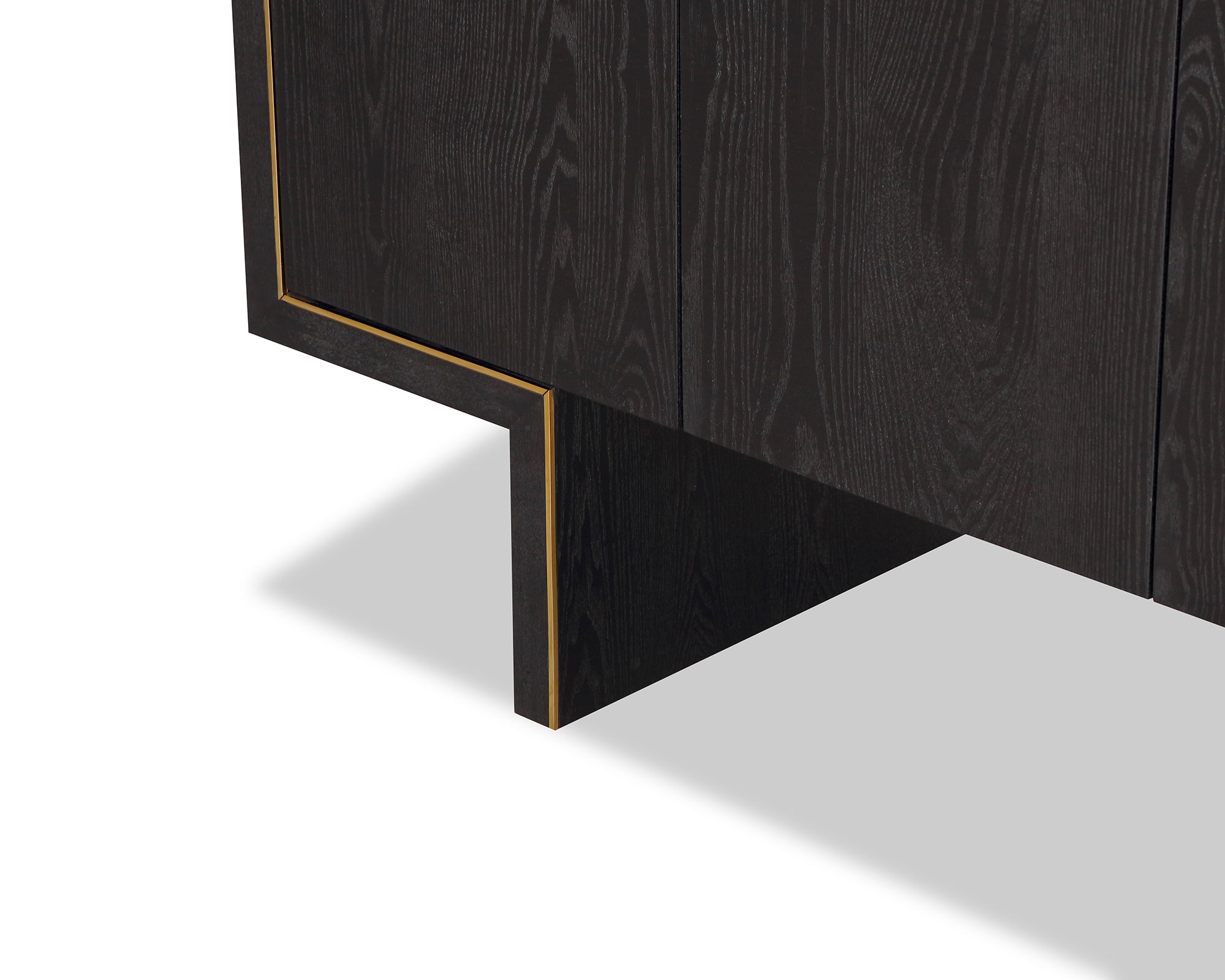 Tigur Black Ash Wood & Polished Brass Sideboard