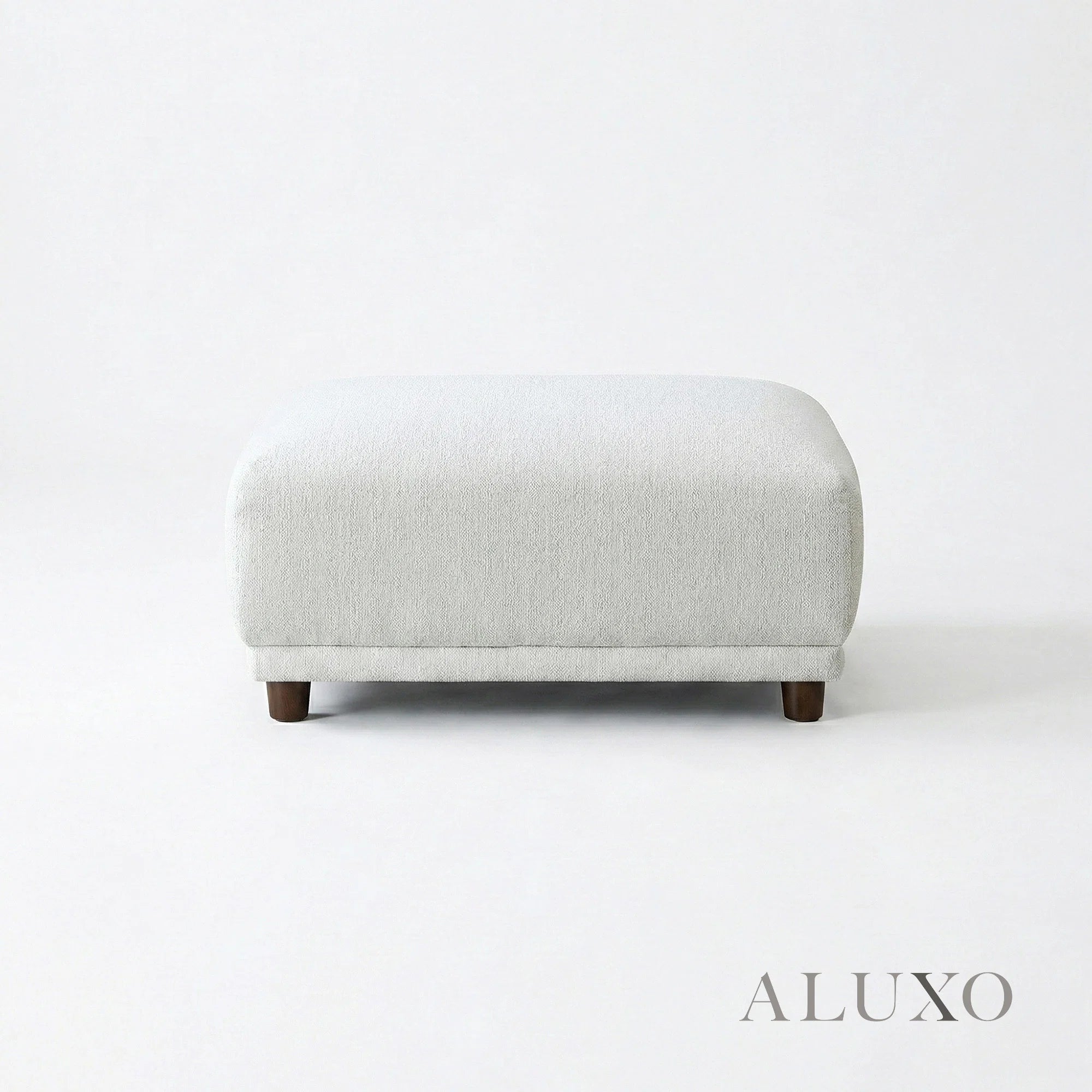 Aluxo Cindy Polar Boucle Sofa Ottoman Footstool