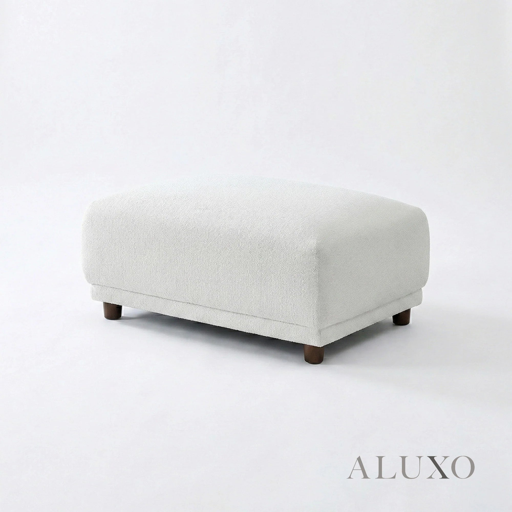 Aluxo Cindy Polar Boucle Sofa Ottoman Footstool