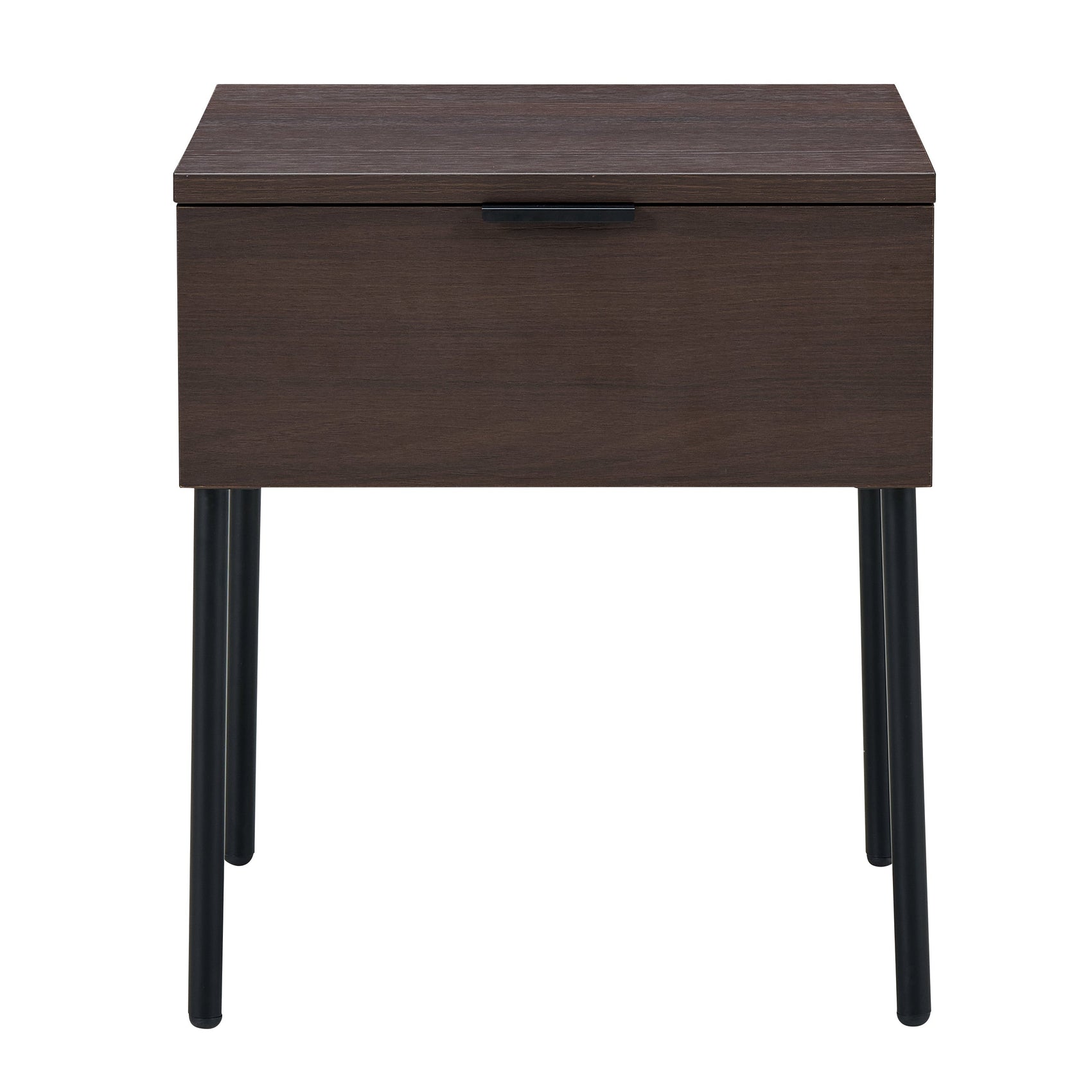Luna Espresso Brown Wood Bedside Table