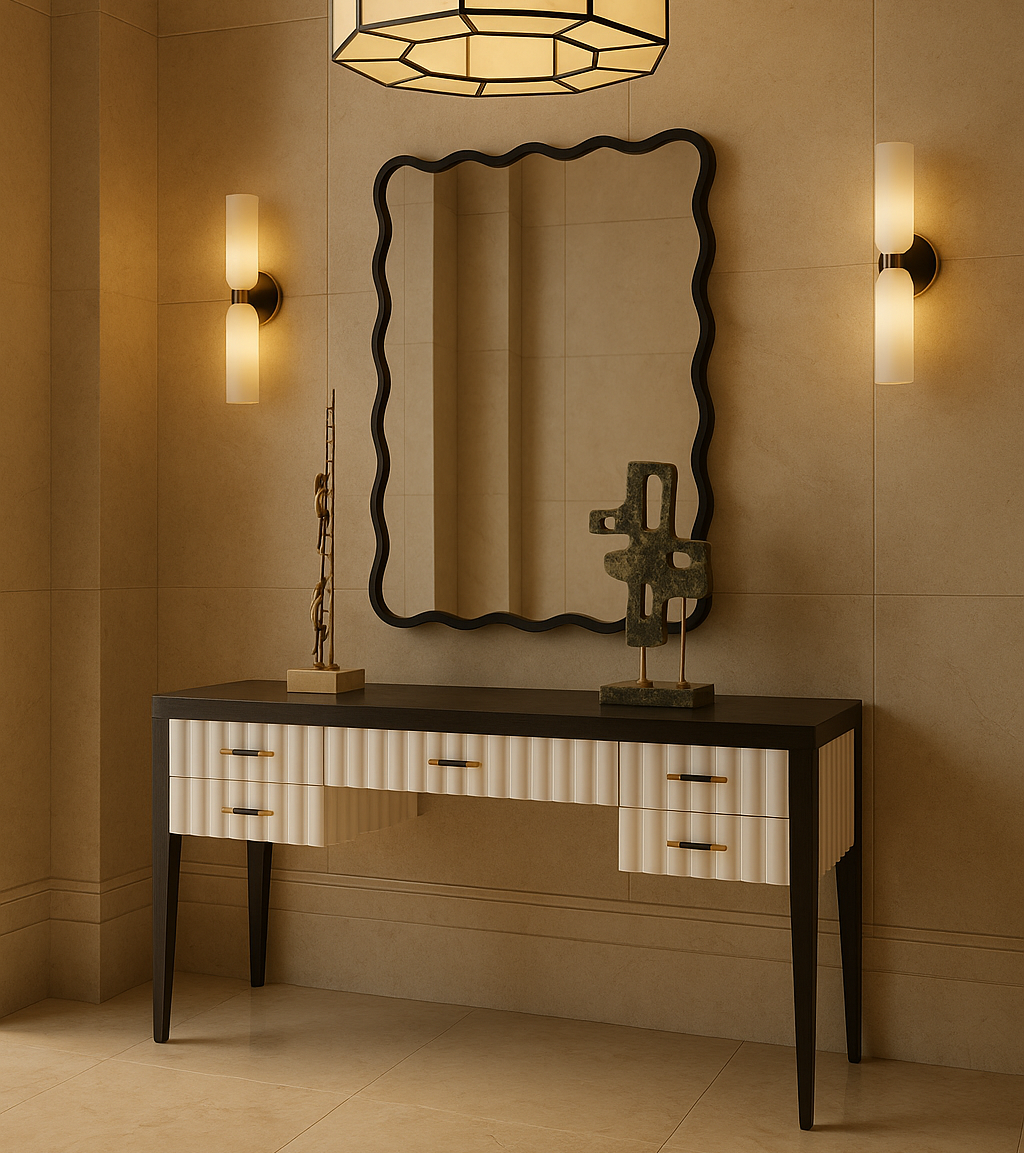 Malibu Console Table - Black Wood