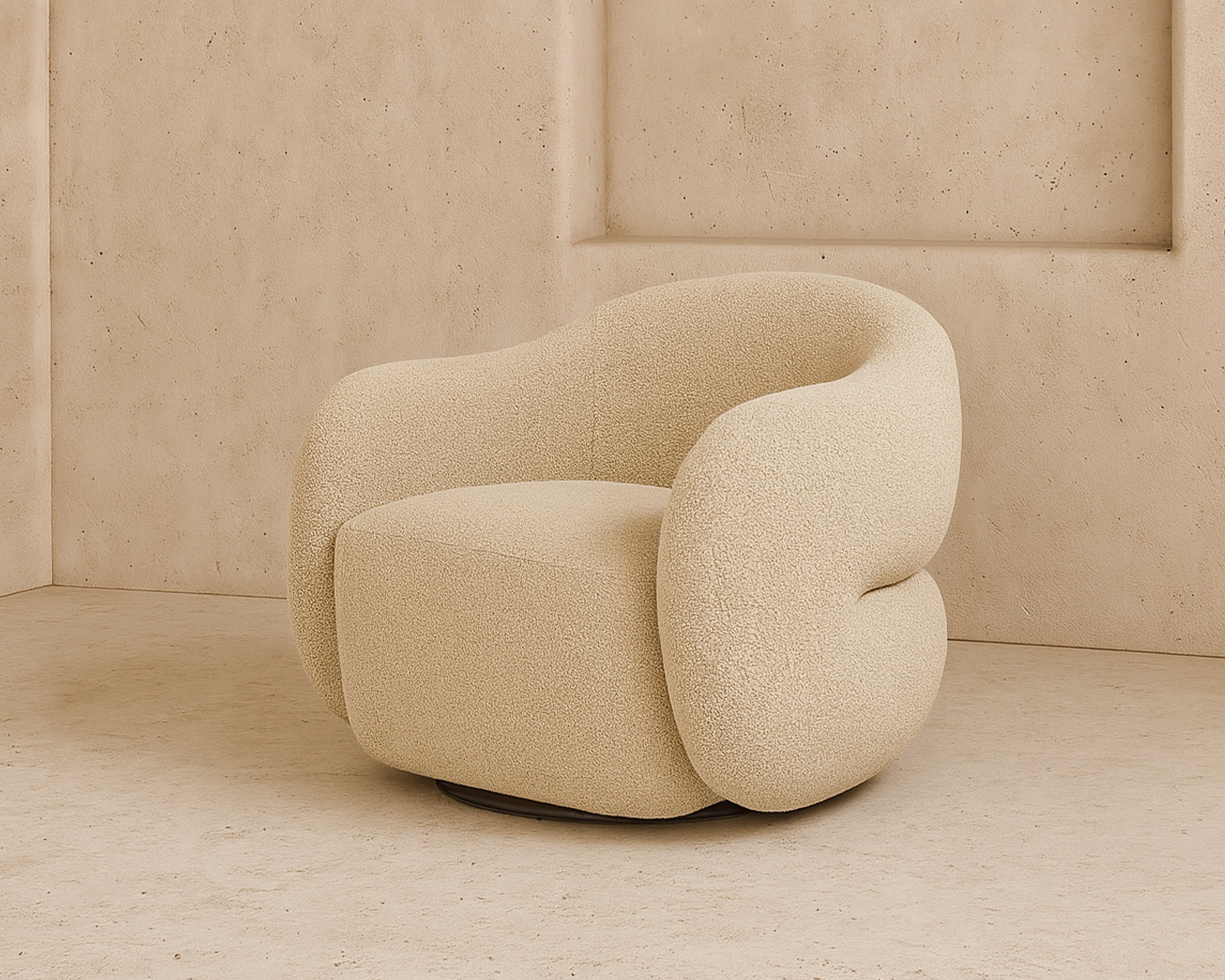 Elba Swivel Armchair - Capella Sand