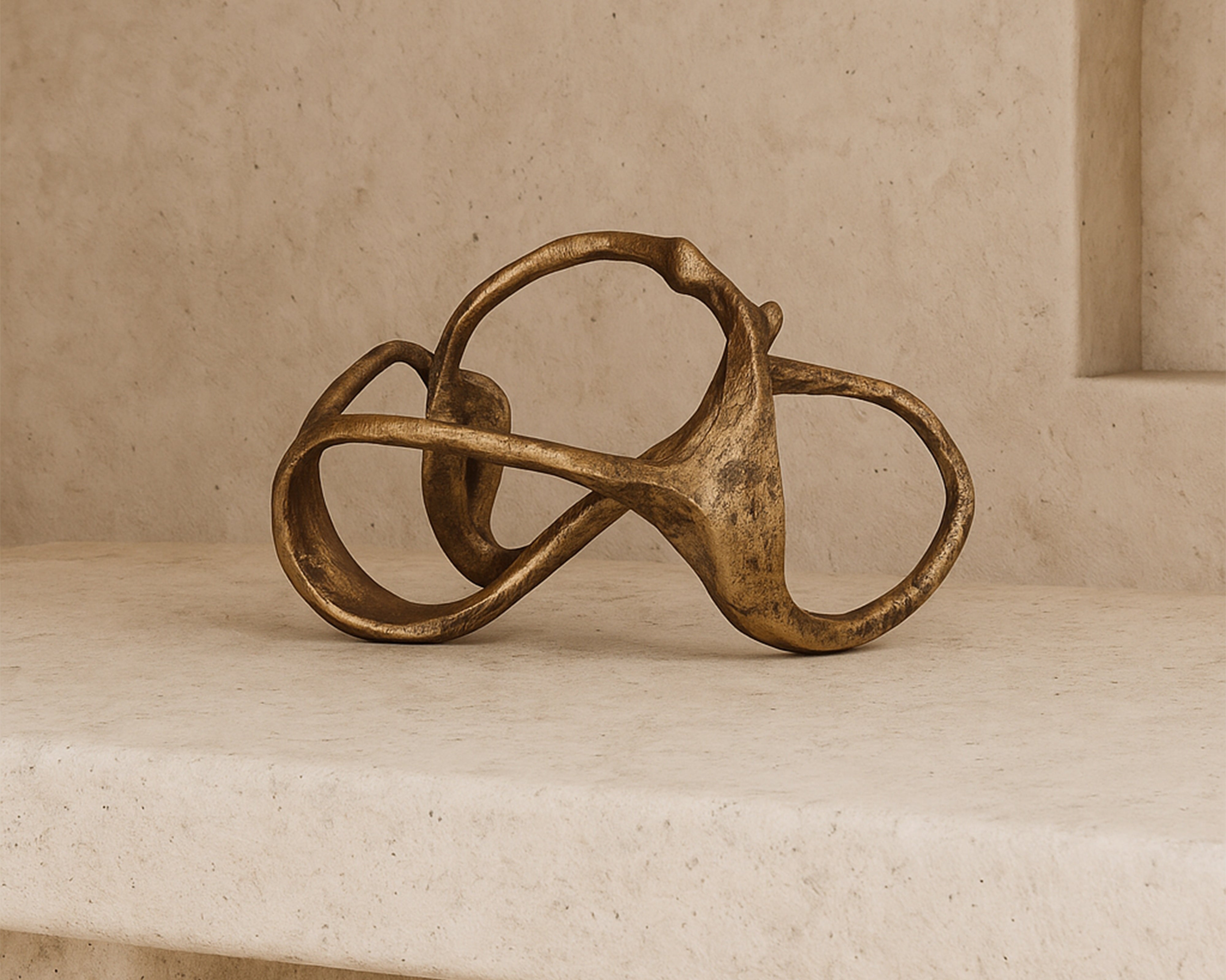 Aion Golden Bronze Sculpture