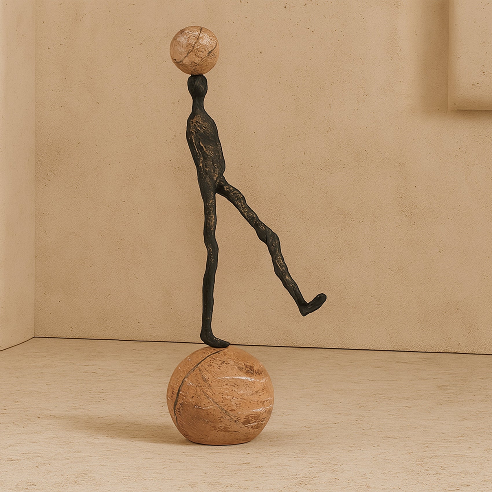 Motus Dark Bronze & Marble Sculpture