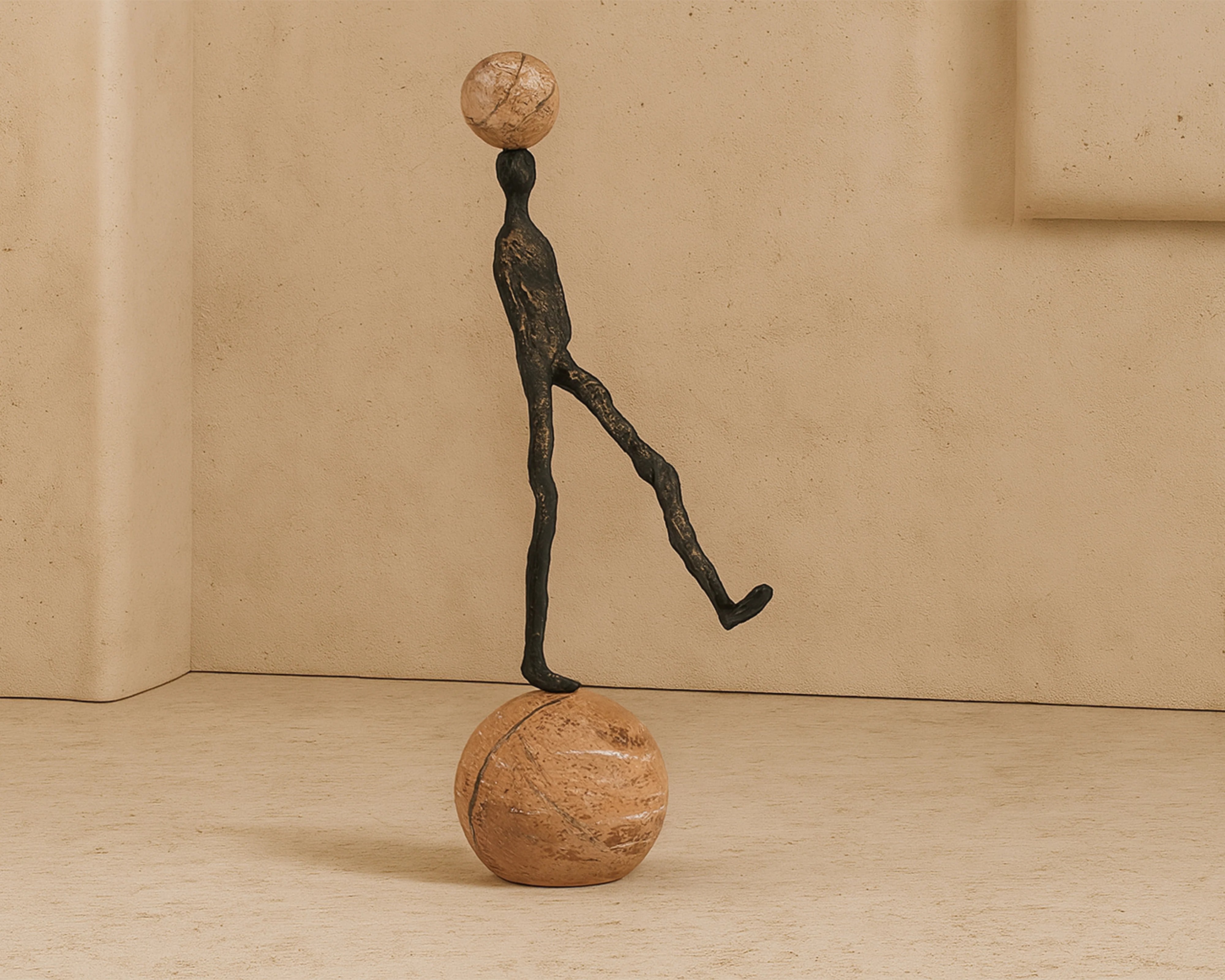 Motus Dark Bronze Aluminium & Marble Sculpture