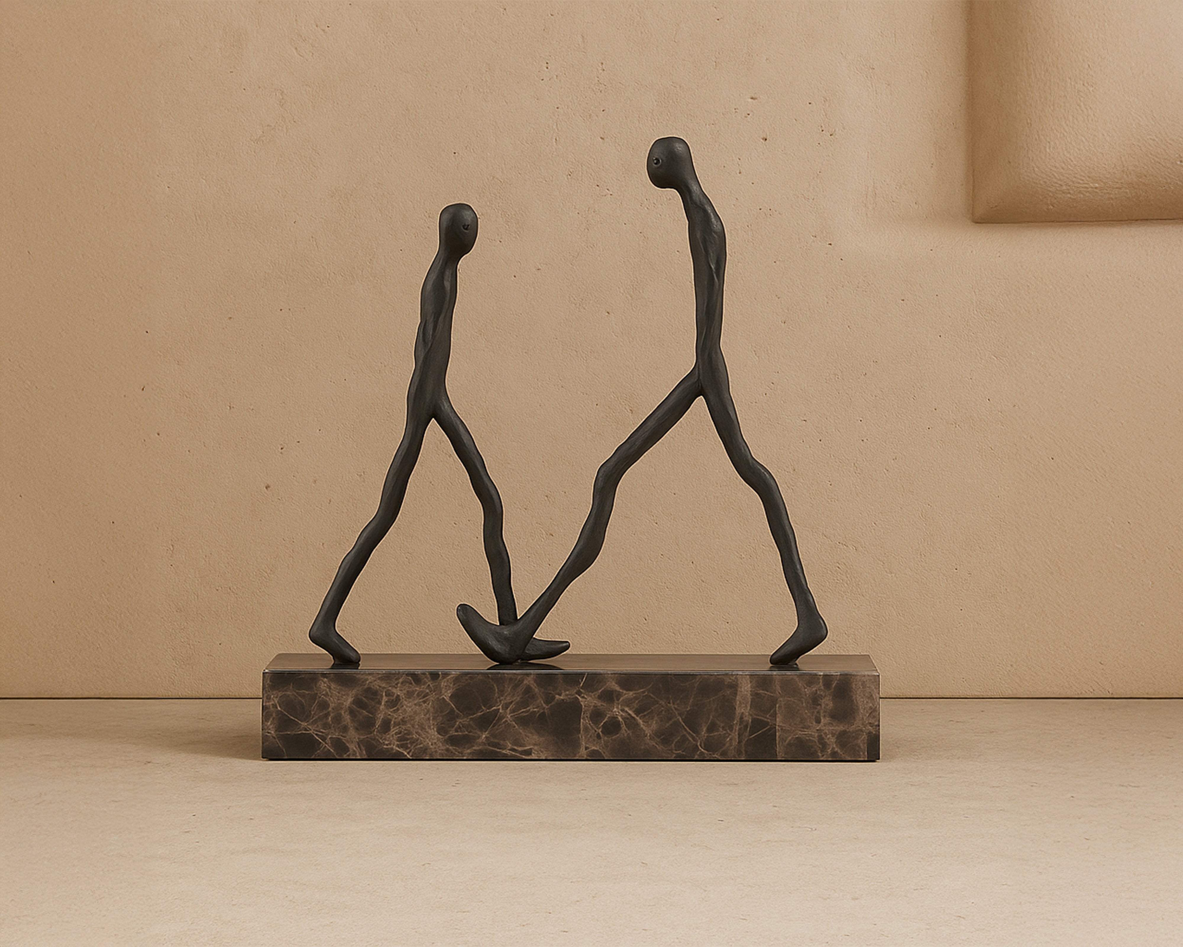 Synaxis Dark Bronze & Marble Sculpture