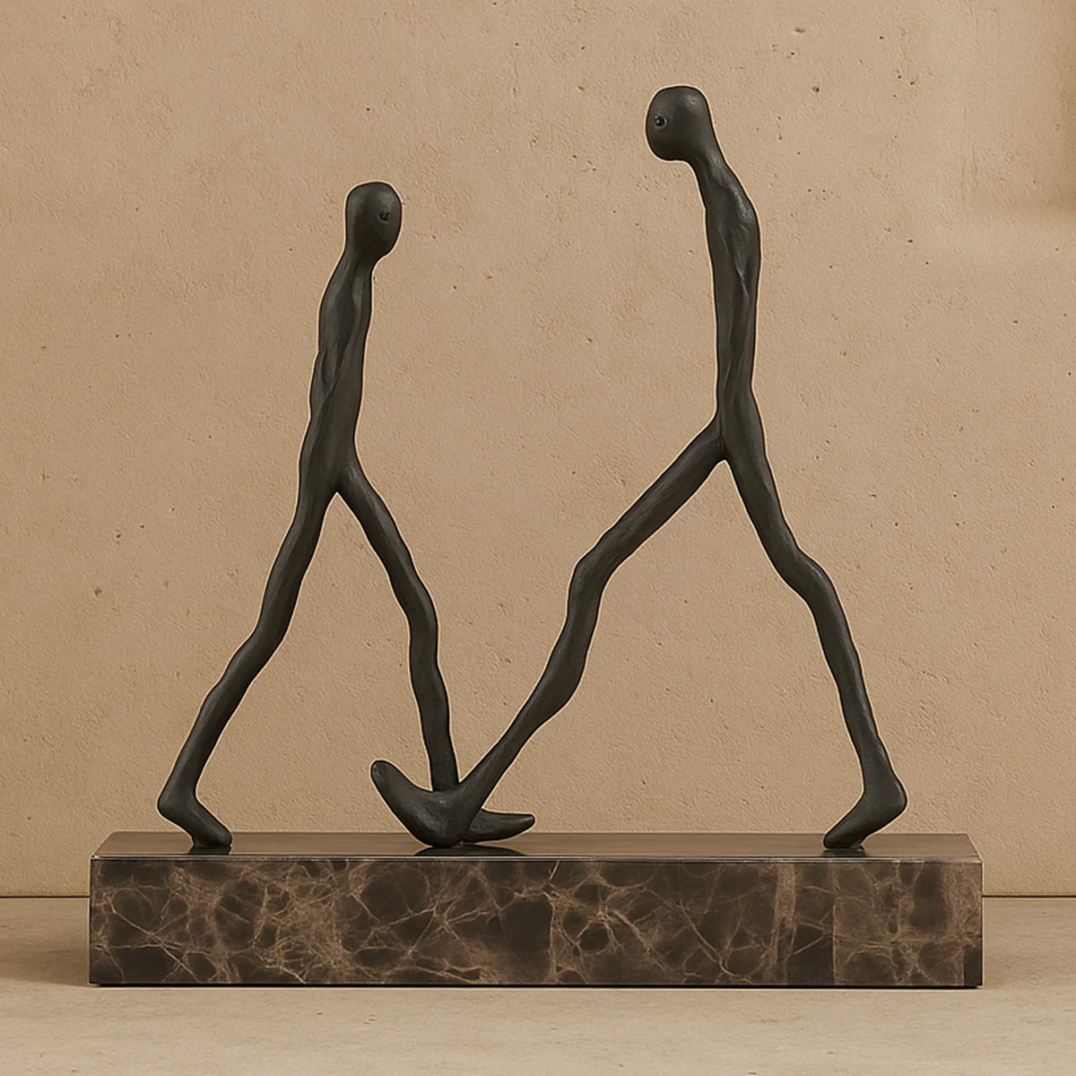Synaxis Dark Bronze & Marble Sculpture