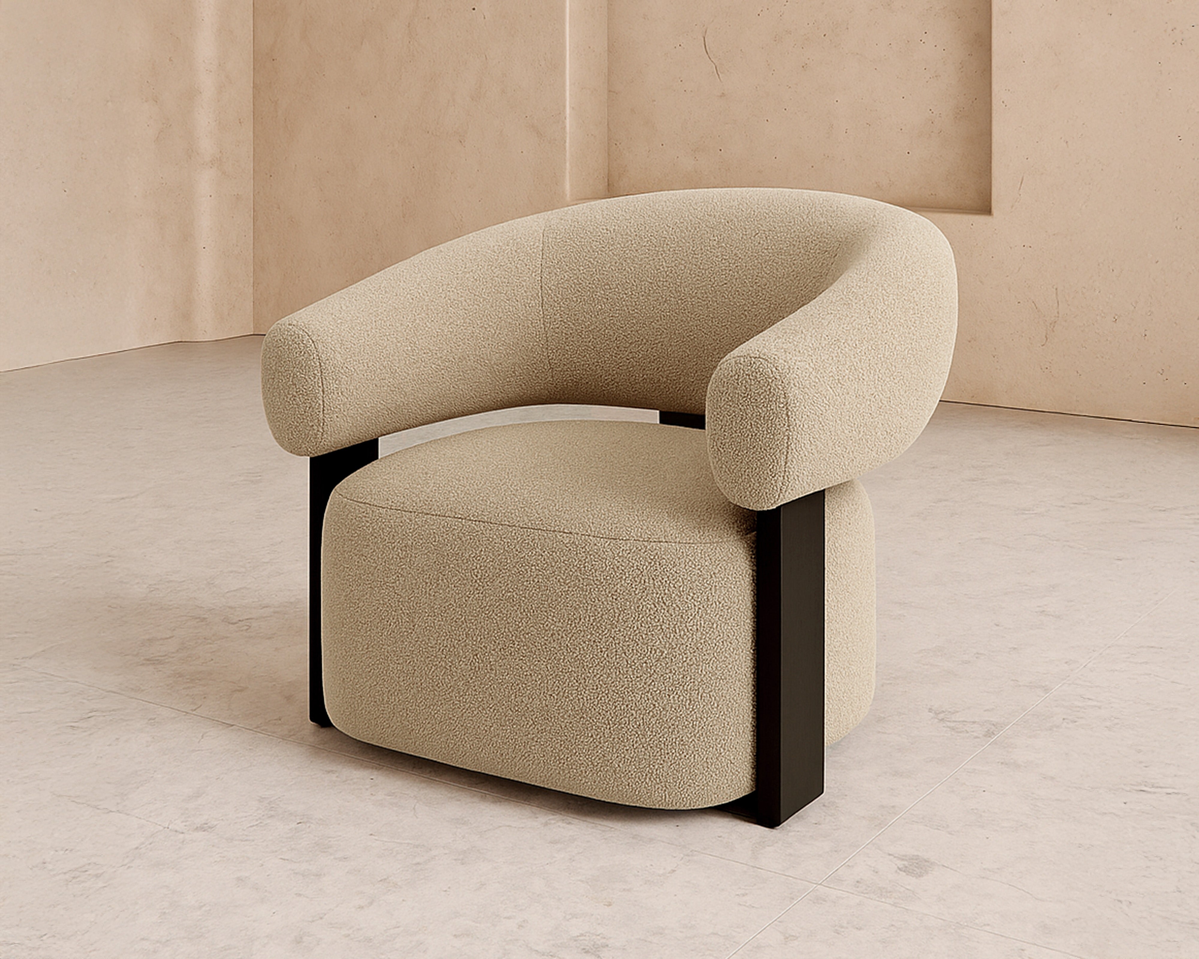 Botega Armchair - Capella Sand & Ash Wood
