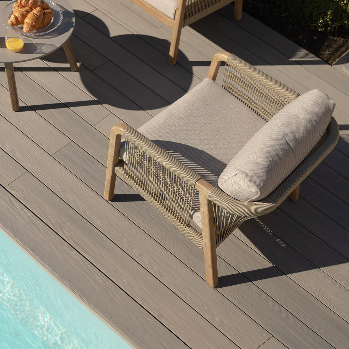 Maze Martinique Acacia Wood Light Brown Rope Outdoor Sofa Set | 4 Seater