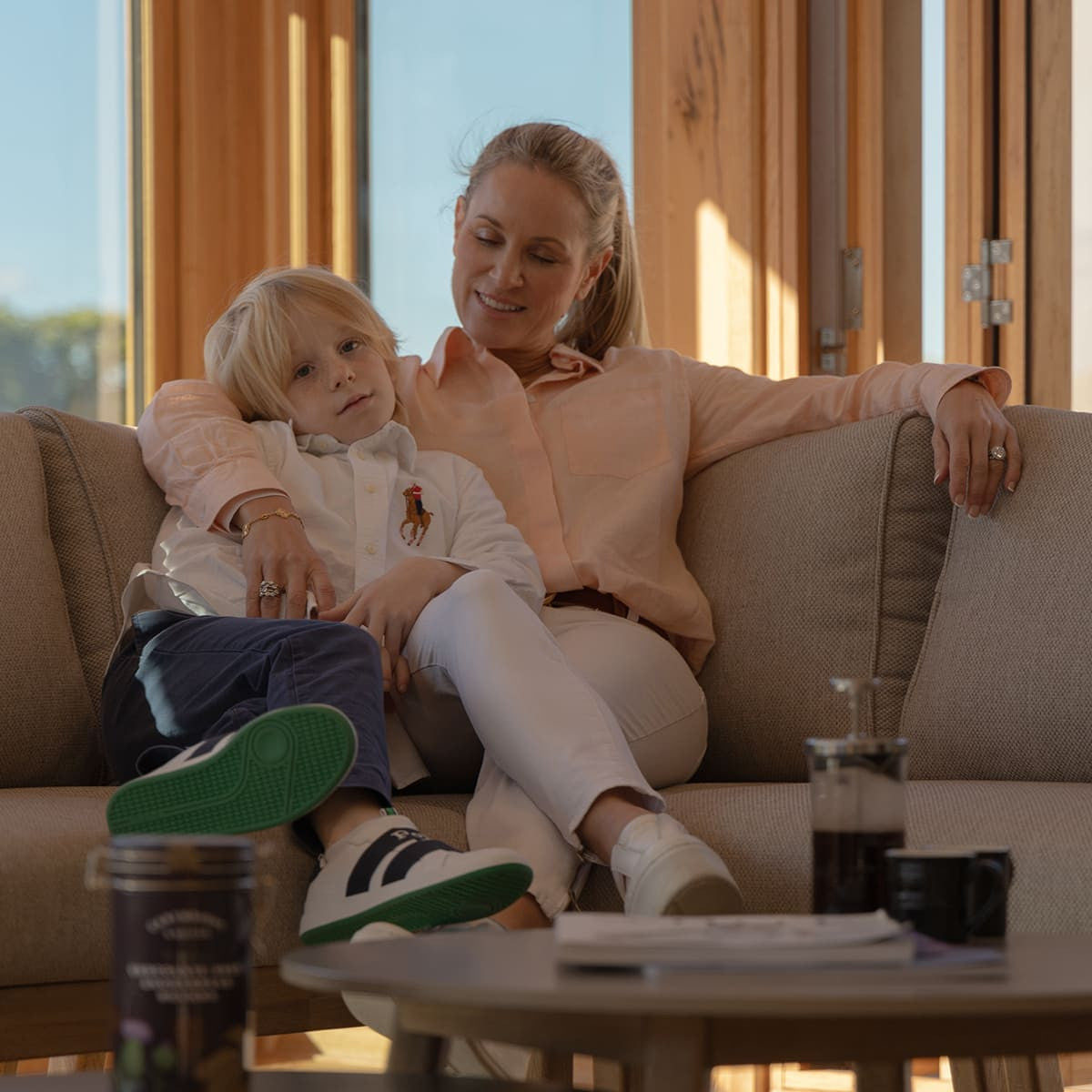 Maze Martinique Acacia Wood Light Brown Rope Outdoor Corner Sofa Set | 6 Seater