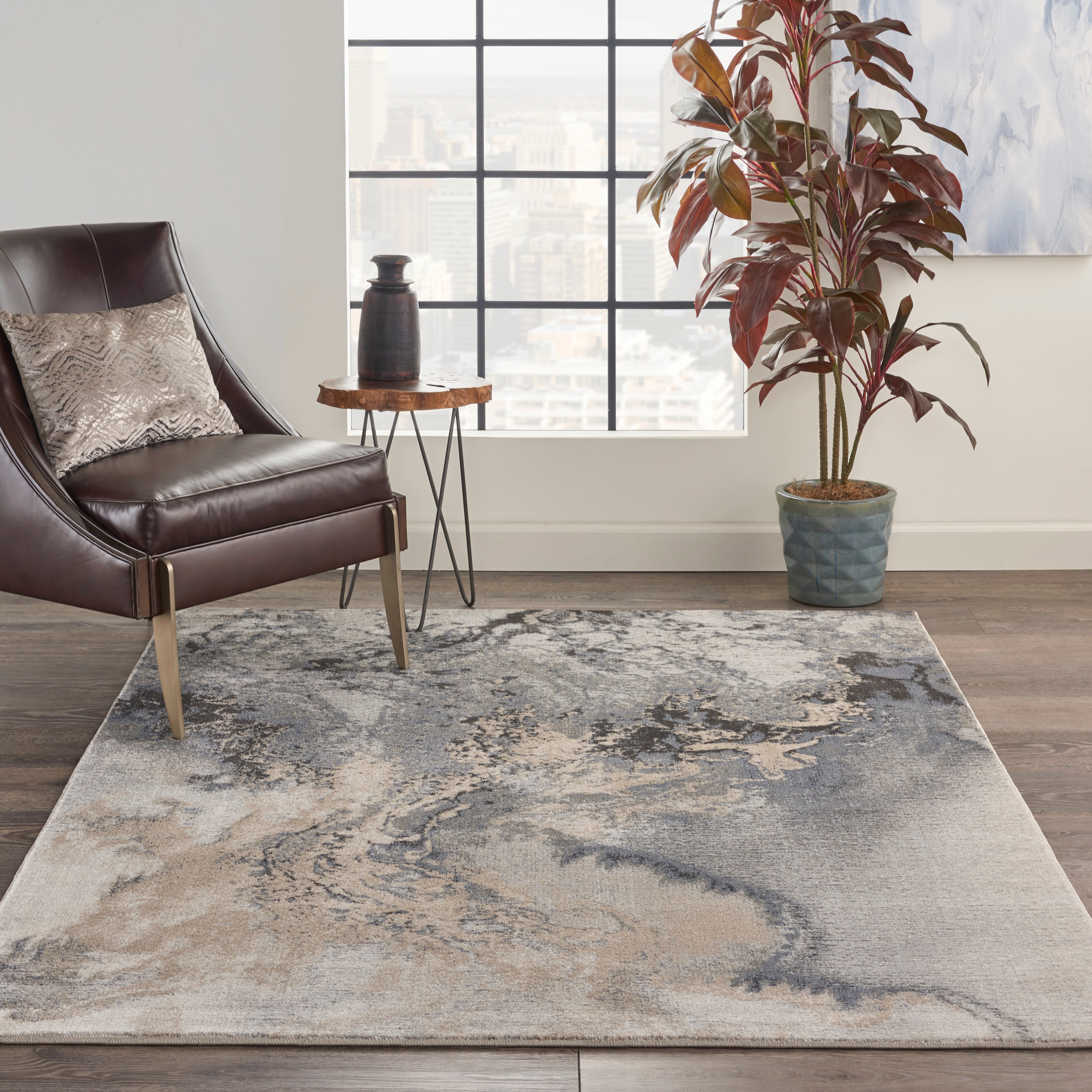 Nourison Maxell MAE08 Grey Rug