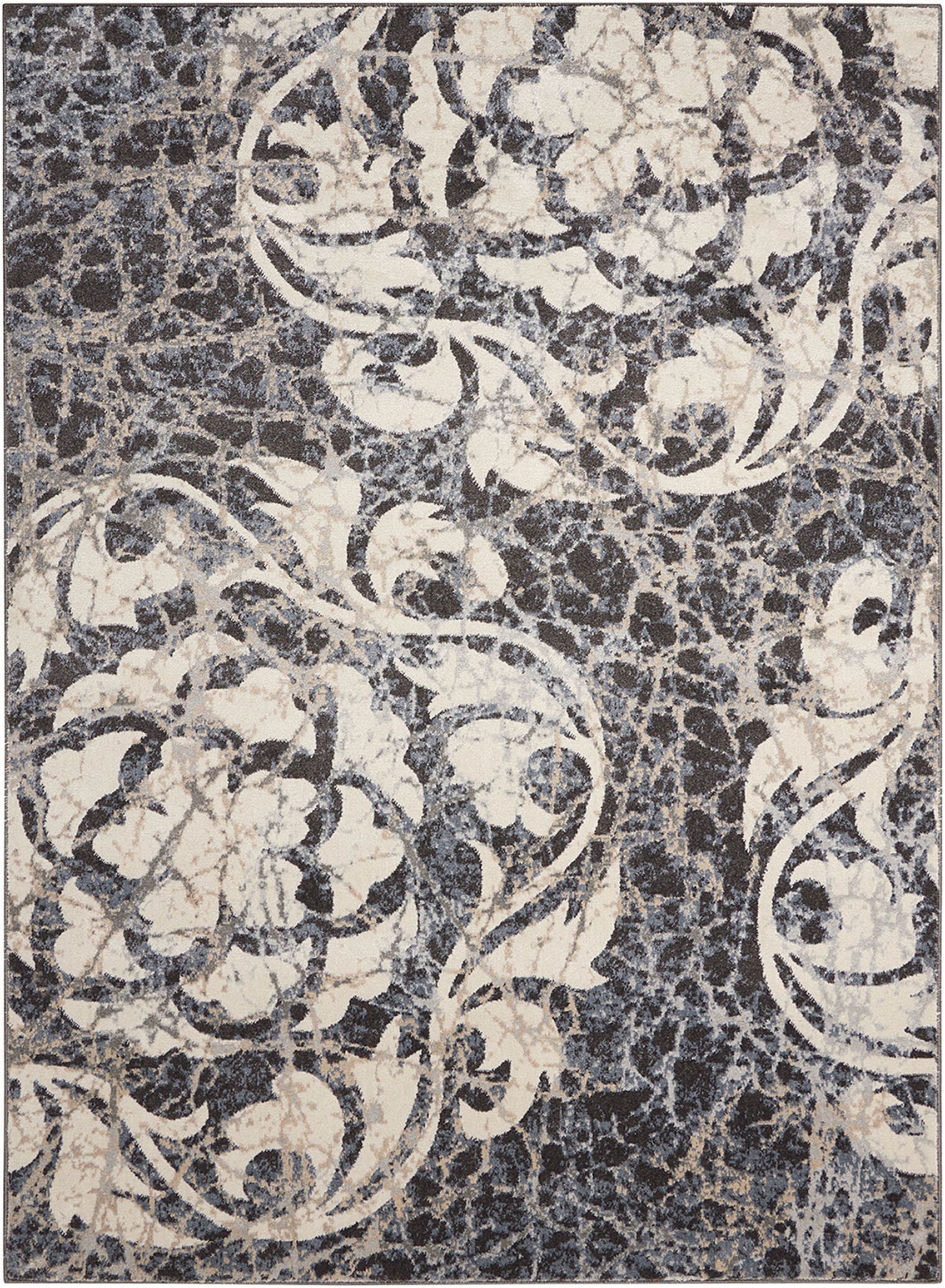 Nourison Maxell MAE10 Ivory/Charcoal Rug