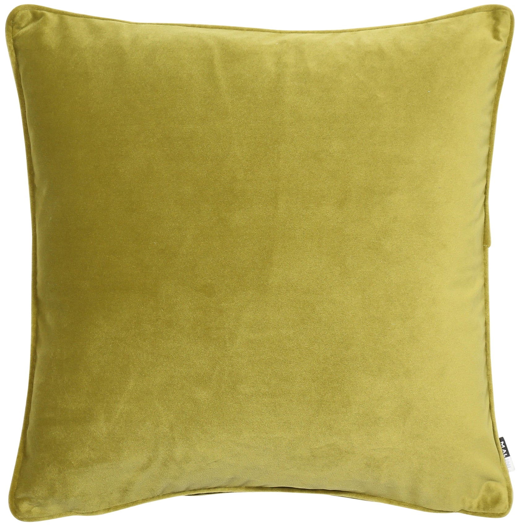 Malini Luxe Matt Velvet Acid Green Square Cushion 50x50