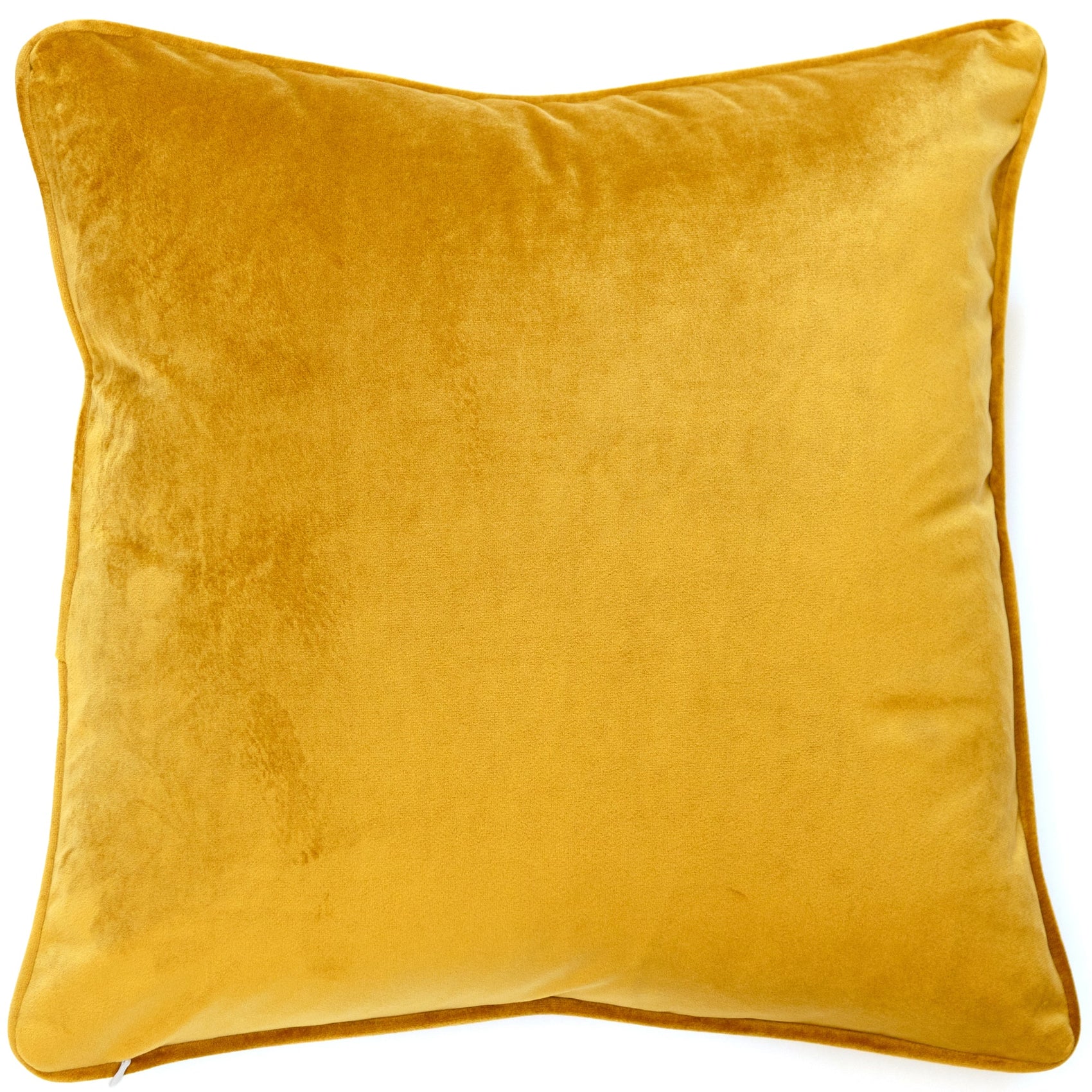 Malini Luxe Velvet Piped Cognac Square Cushion 50x50