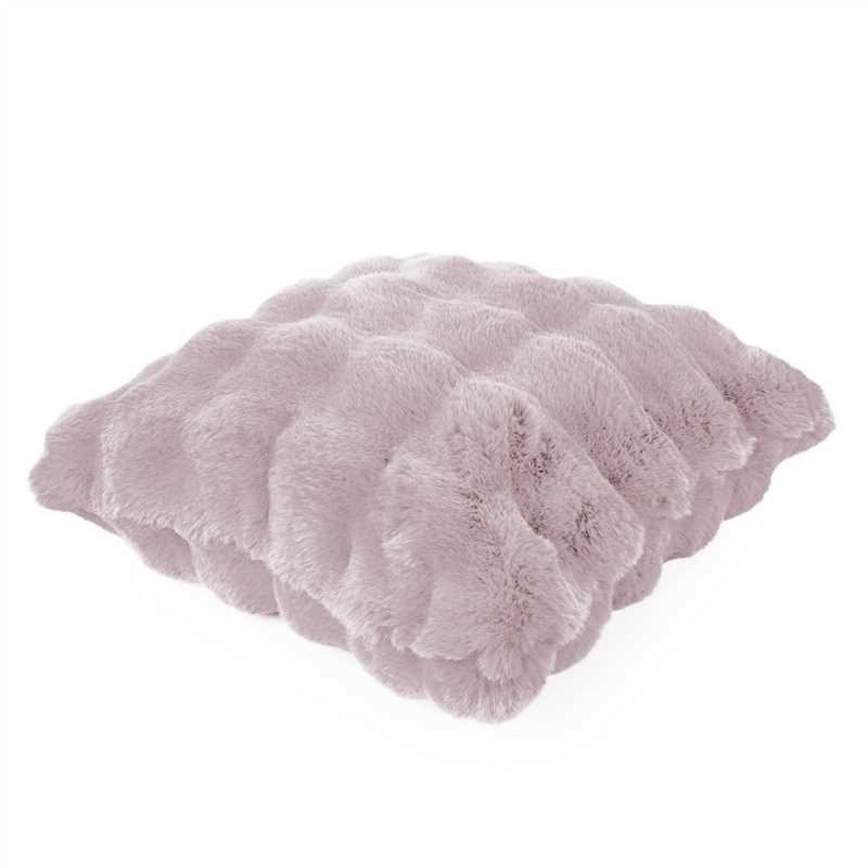 SOFT  BUBBLE CSH IN FAUX RABBIT BABYPINK 50 X 50