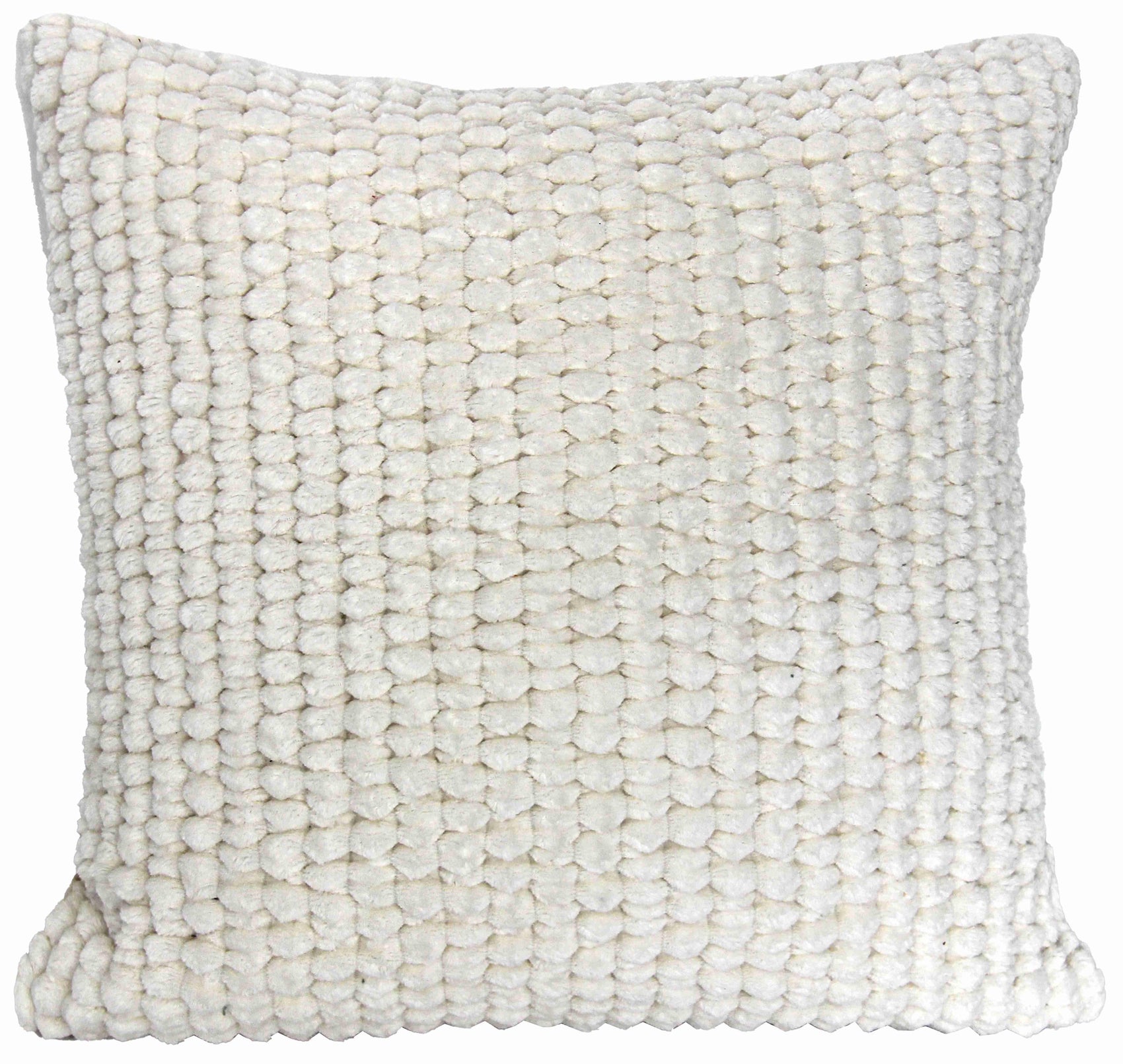 Malini Soft Bobble Texture Ivory Square Cushion 50x50