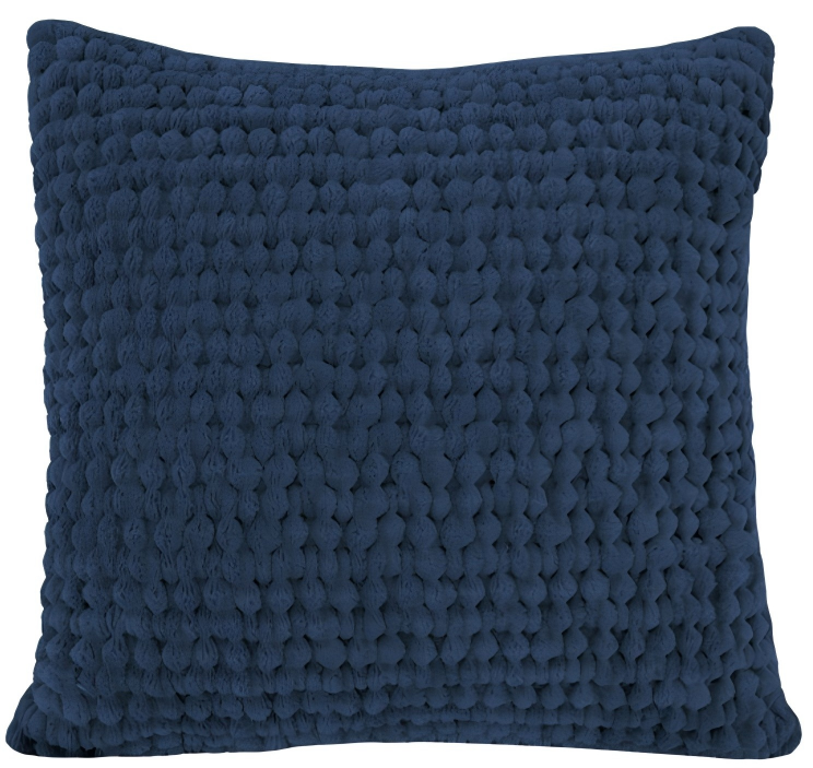 Malini Soft Bobble Texture Navy Square Cushion 50x50