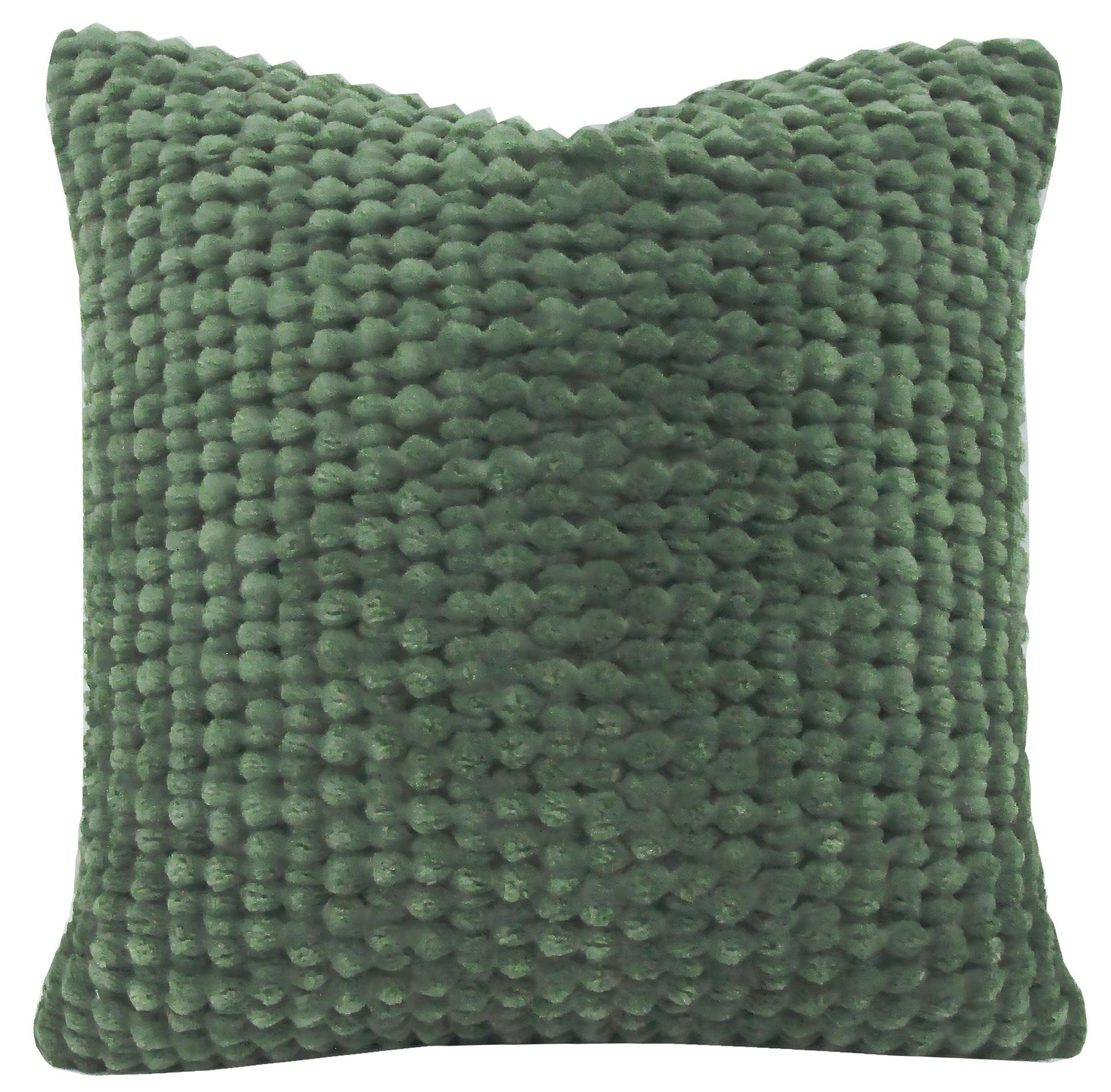 Malini Soft Bobble Texture Olive Square Cushion 50x50