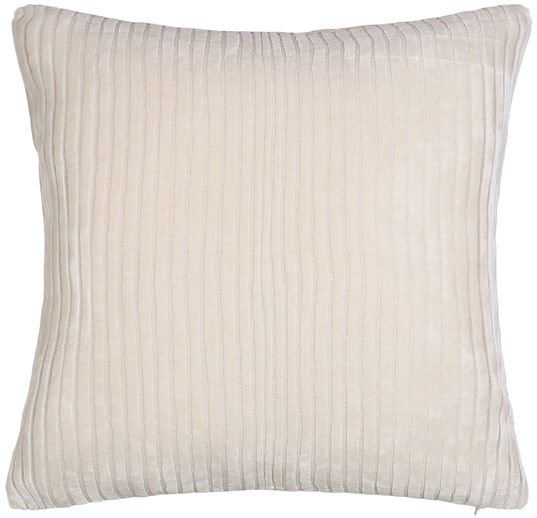CUT VELVET STRIPES IVORY 56 X 56